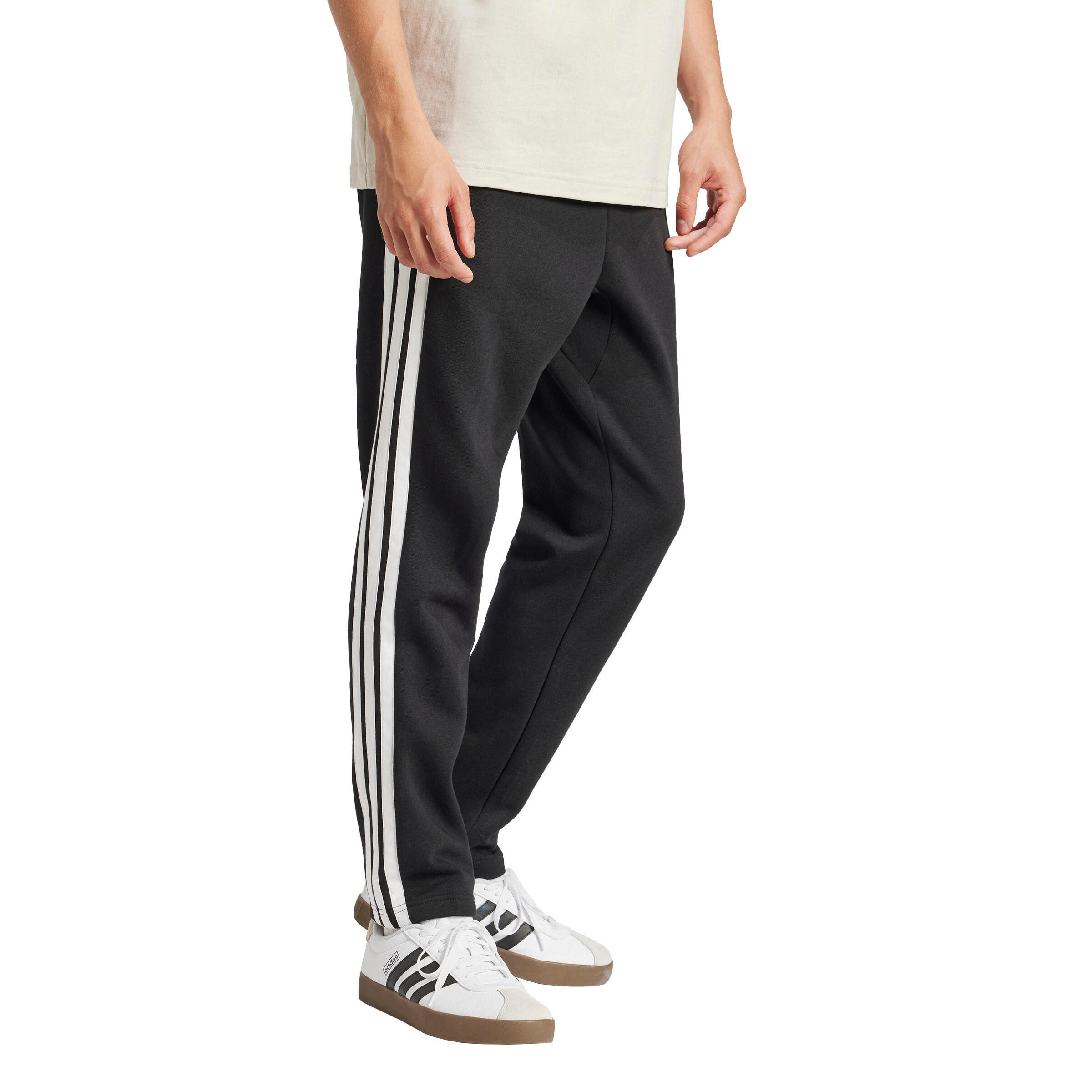 Calças de jogging com bainha aberta adidas Essentials 3-Stripes Fleece 3/6