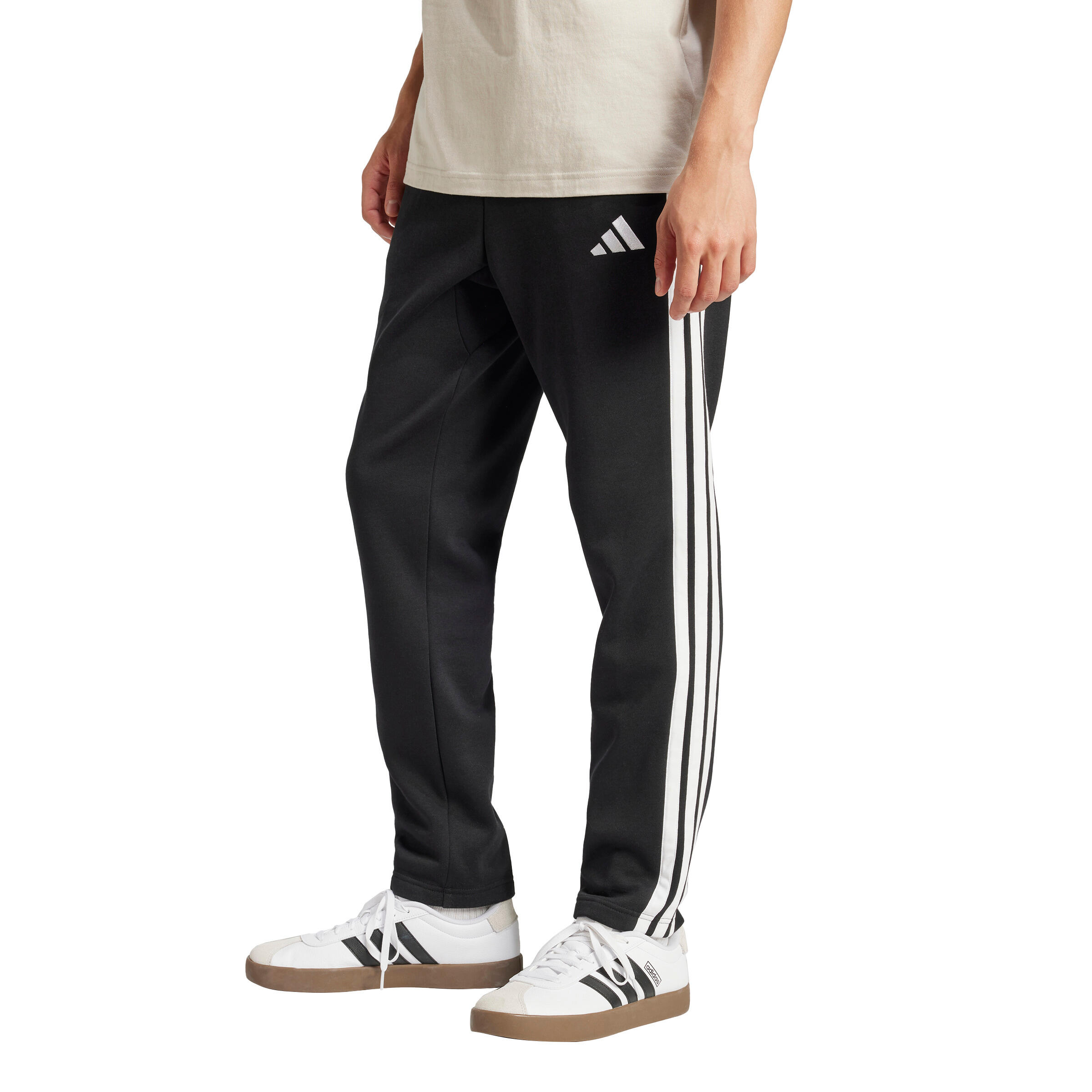 Calças de jogging com bainha aberta adidas Essentials 3-Stripes Fleece 2/6