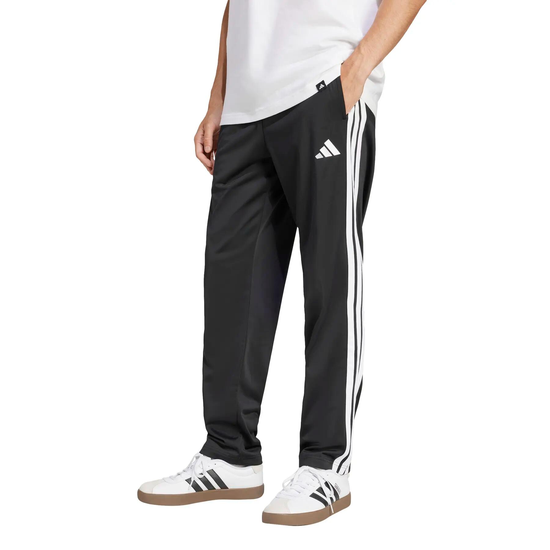 Calças de treino com a barra aberta adidas 3-Stripes 2/6