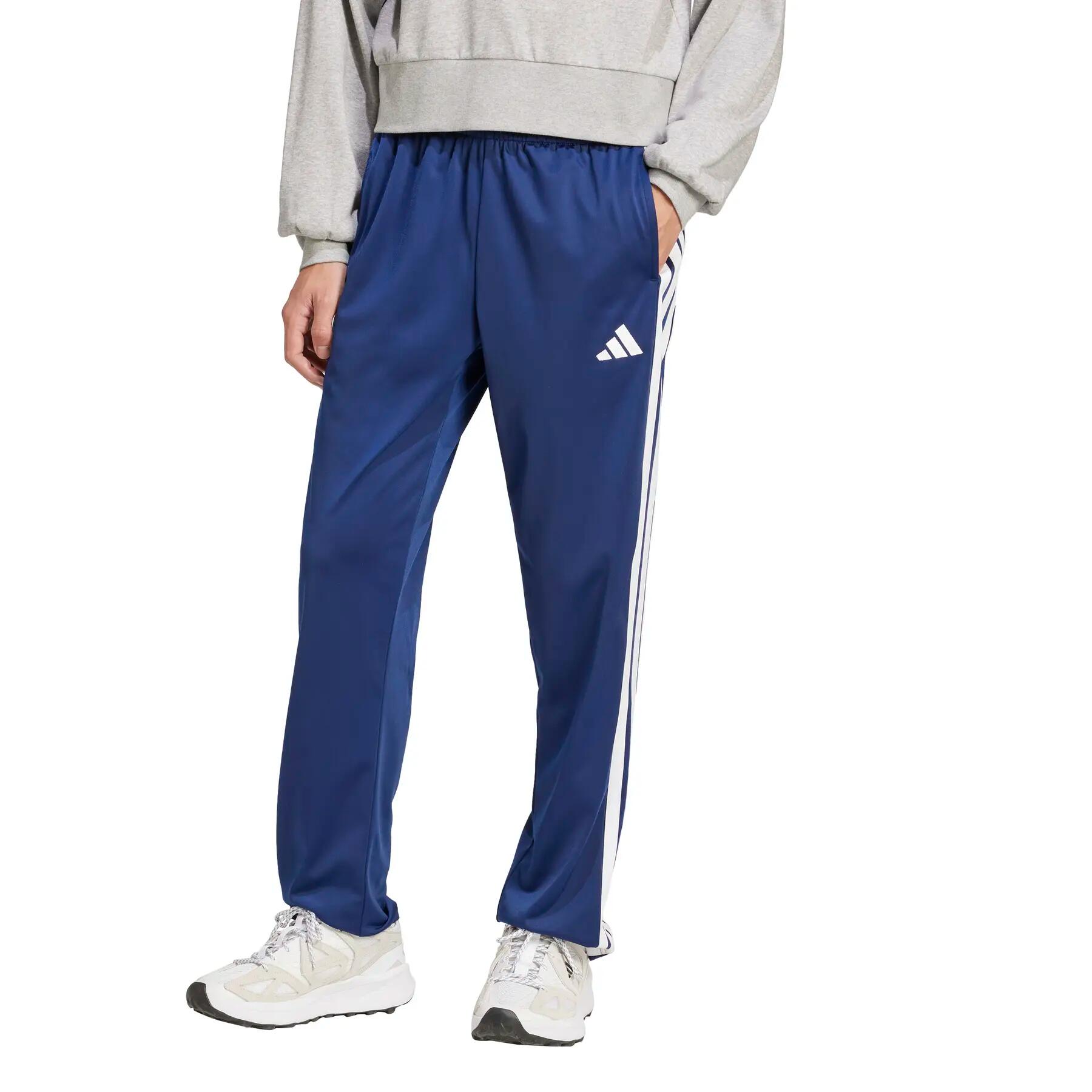 Calças de treino com a barra aberta adidas 3-Stripes 2/6