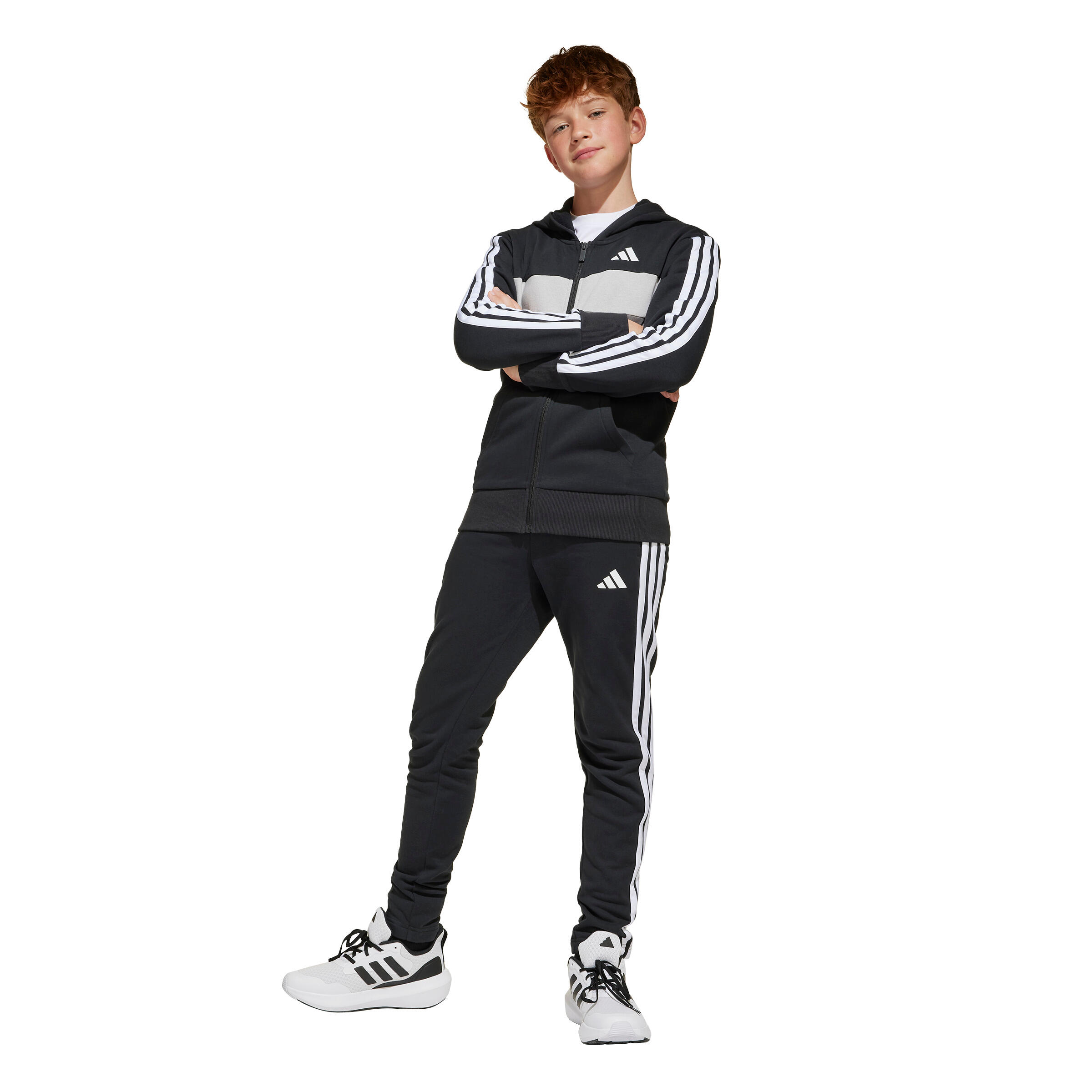 Tuta per bambini adidas Fleece 3-Stripes Essentials Tiberio 4/7
