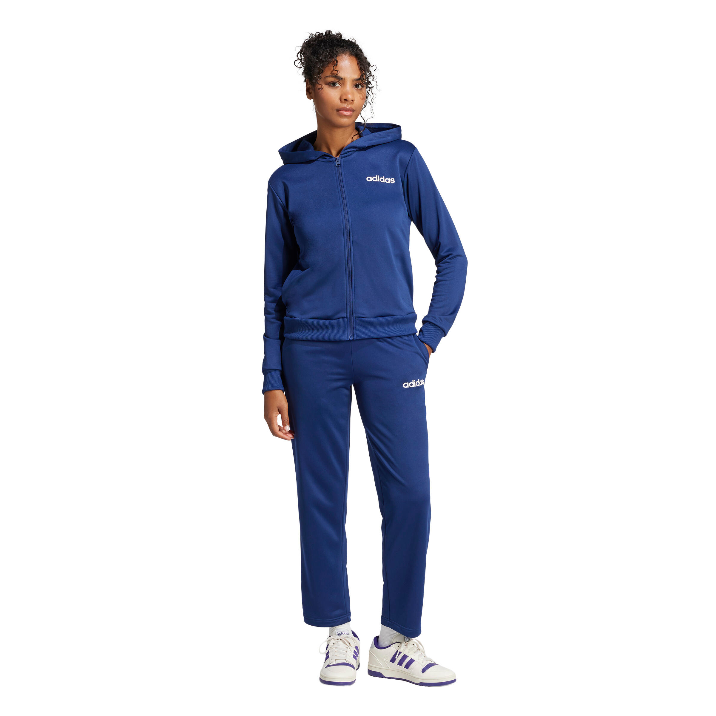 Fato de treino com capuz para mulher adidas Essentials Linear 4/7