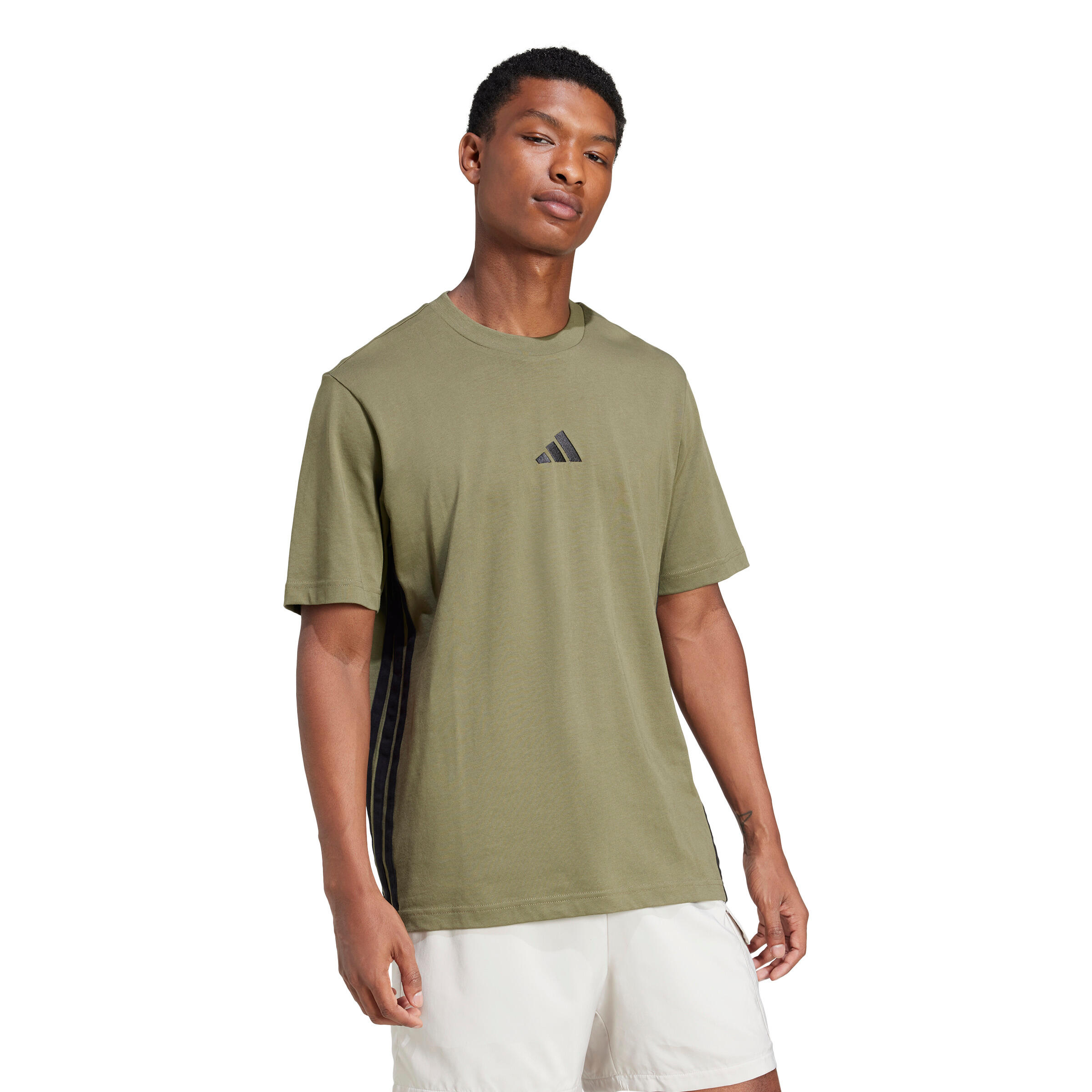 Einfaches Jersey-T-Shirt adidas Essentials 3-Stripes 3/6