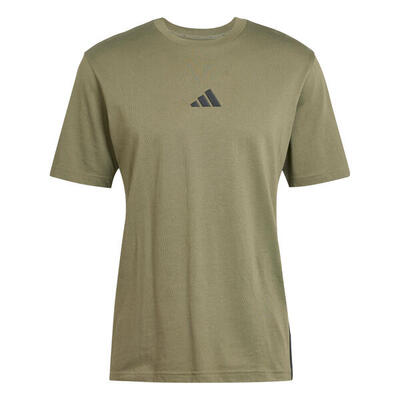 T-shirt van eenvoudige jersey adidas essentials 3-stripes
