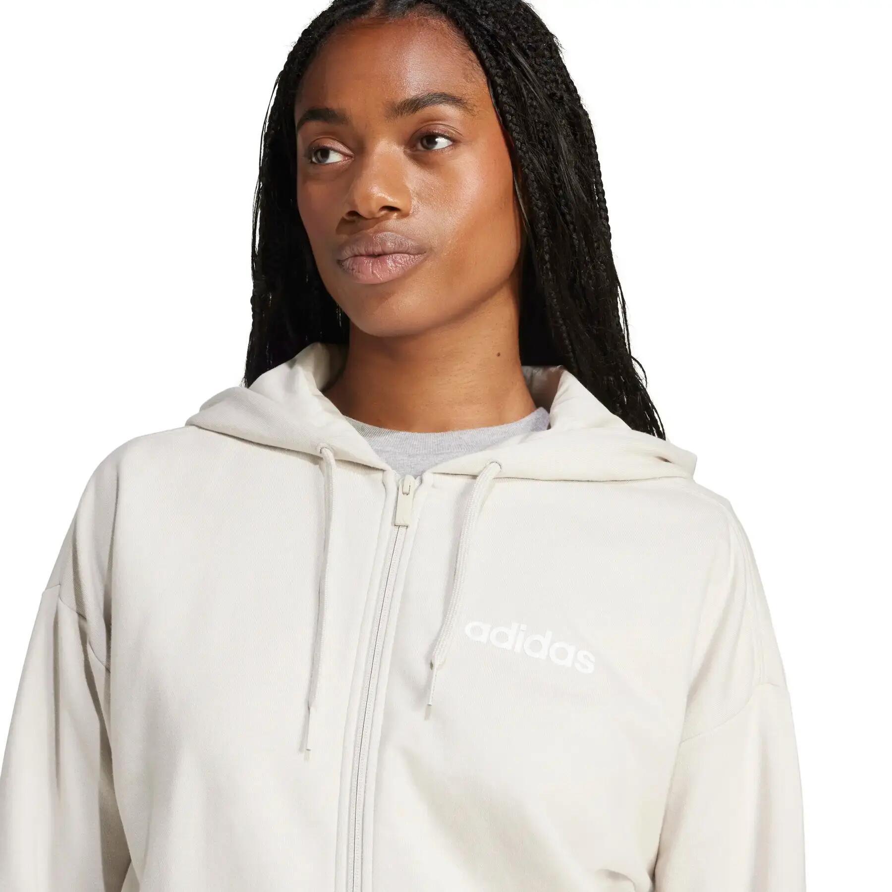 Veste à capuche entièrement zippée French terry Essentials Linear (Grandes 6/6