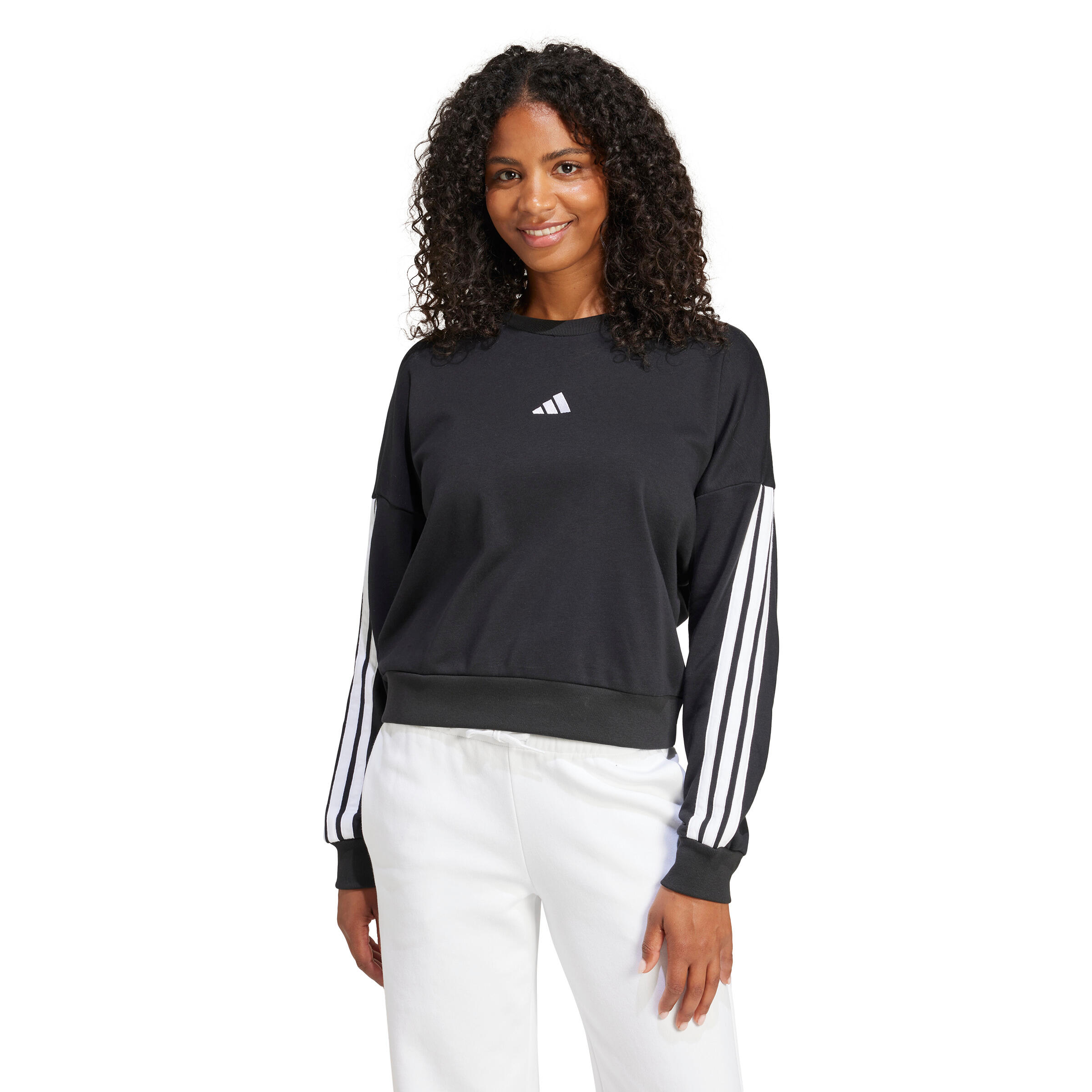 Sweatshirt french terry femme adidas Essentials 3-Stripes 3/6