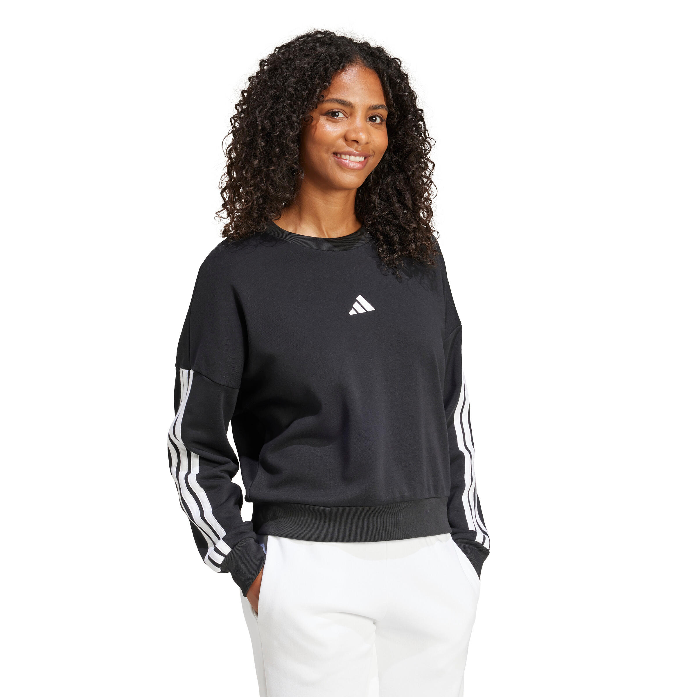 Sweatshirt french terry femme adidas Essentials 3-Stripes 2/6