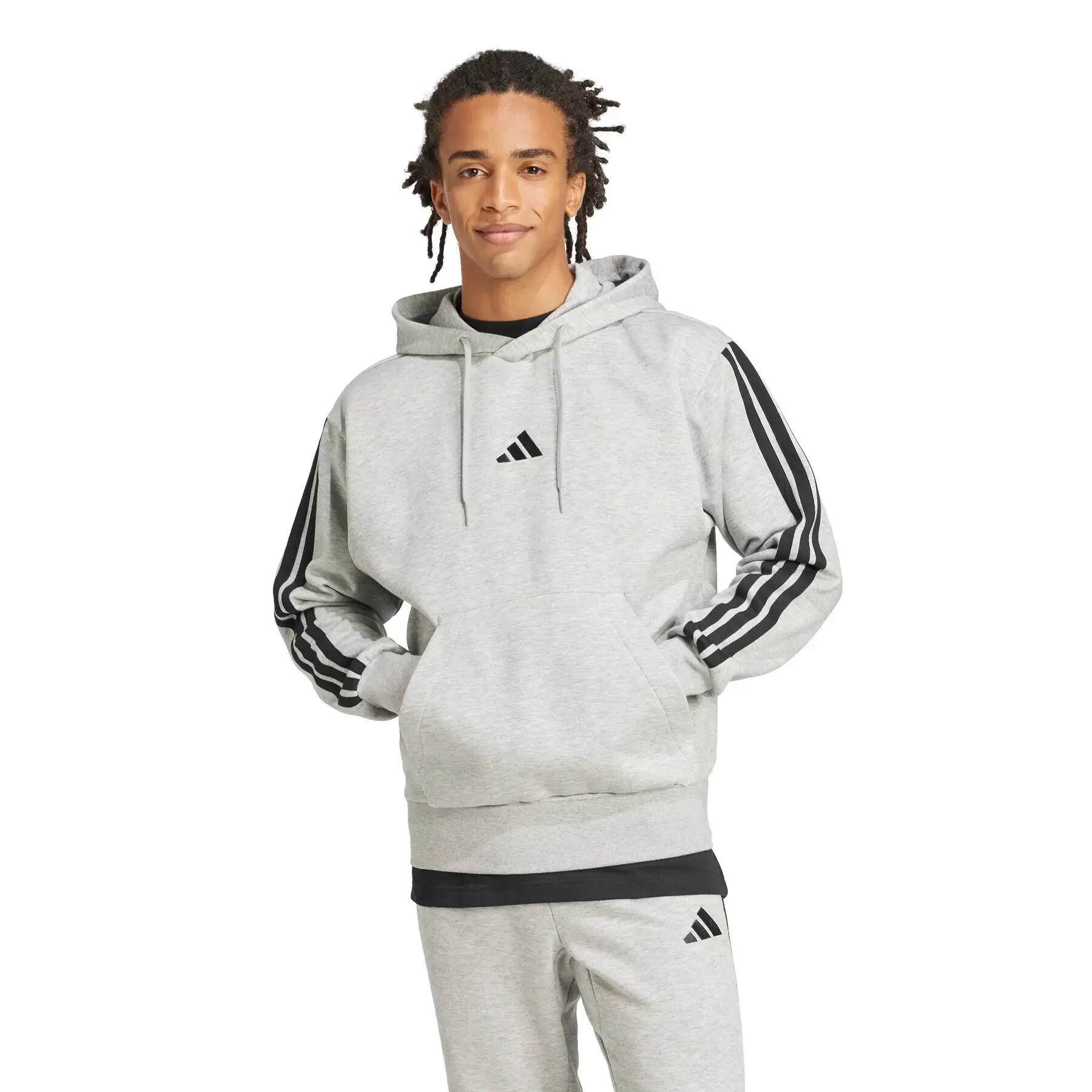 Bluza z kapturem adidas Essentials 3-Stripes Fleece 2/6