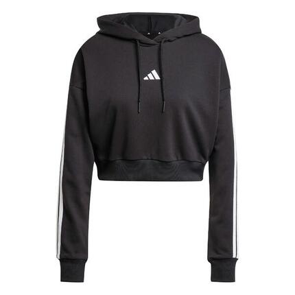 Sweatshirt à capuche court french terry femme adidas Essentials 3-Stripes