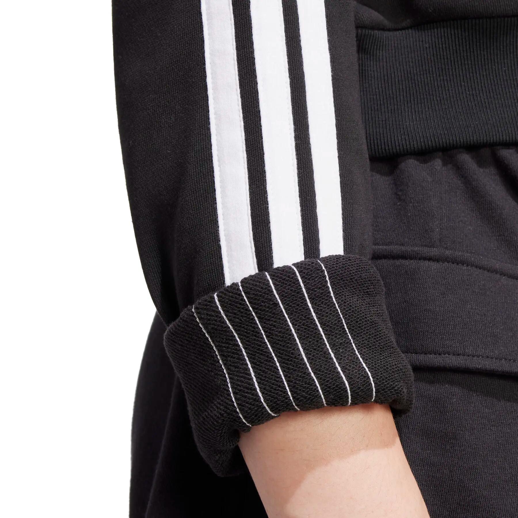 Sweatshirt à capuche court french terry femme adidas Essentials 3-Stripes 7/7