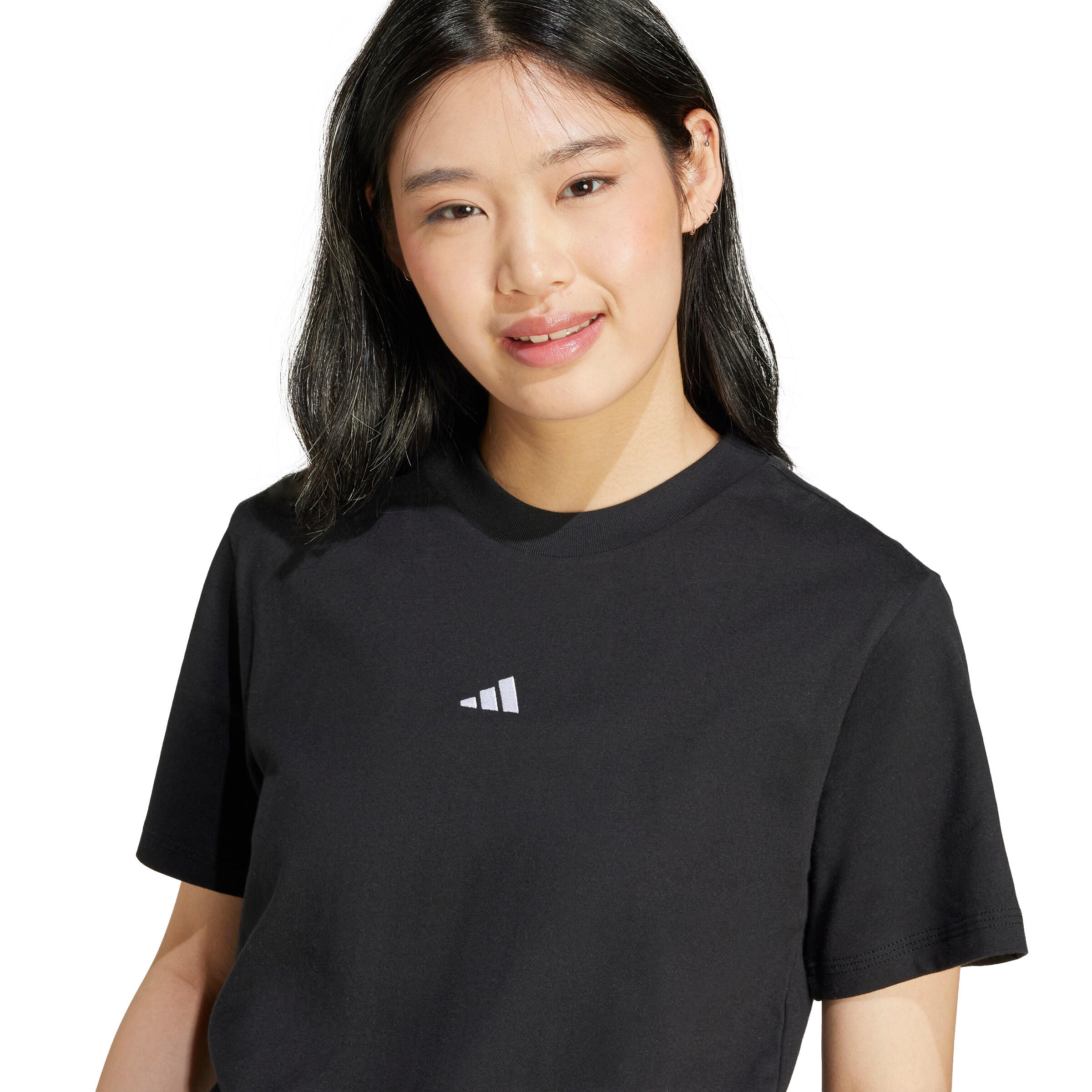 adidas Damen T-Shirt Small Logo Cotton Tee 5/6