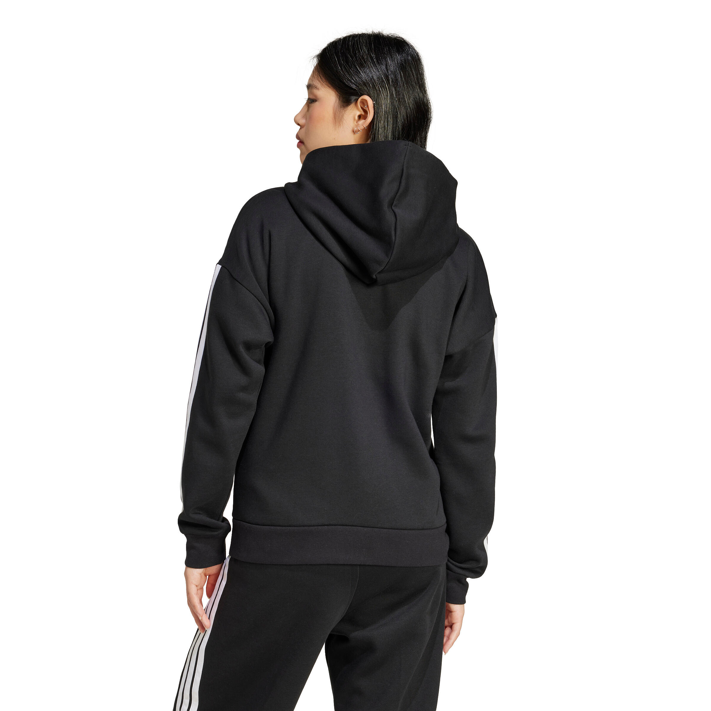 Sweatshirt com capuz zippado em polar para mulher adidas Essentials 3-Stripes 4/7