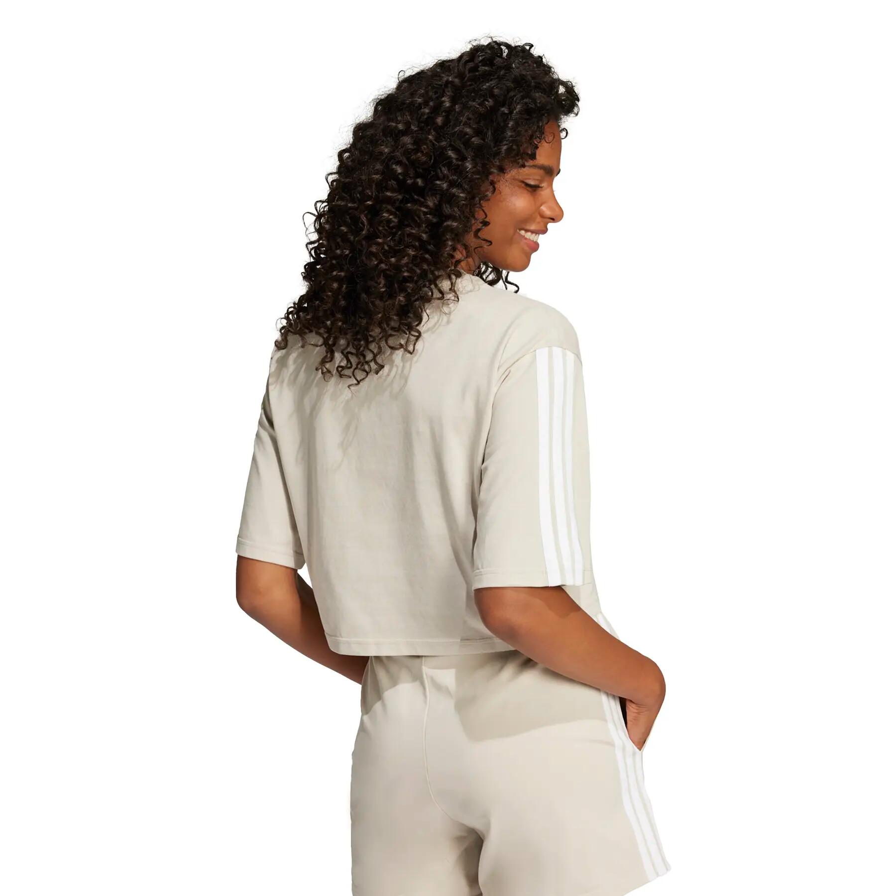 Camiseta holgada de mujer adidas Essentials 3-Stripes 3/6
