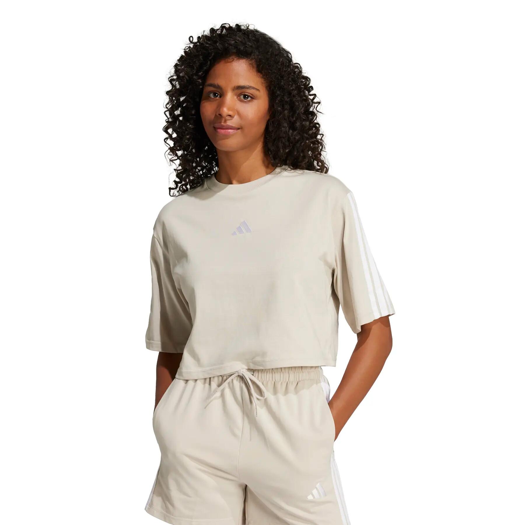 Camiseta holgada de mujer adidas Essentials 3-Stripes 2/6