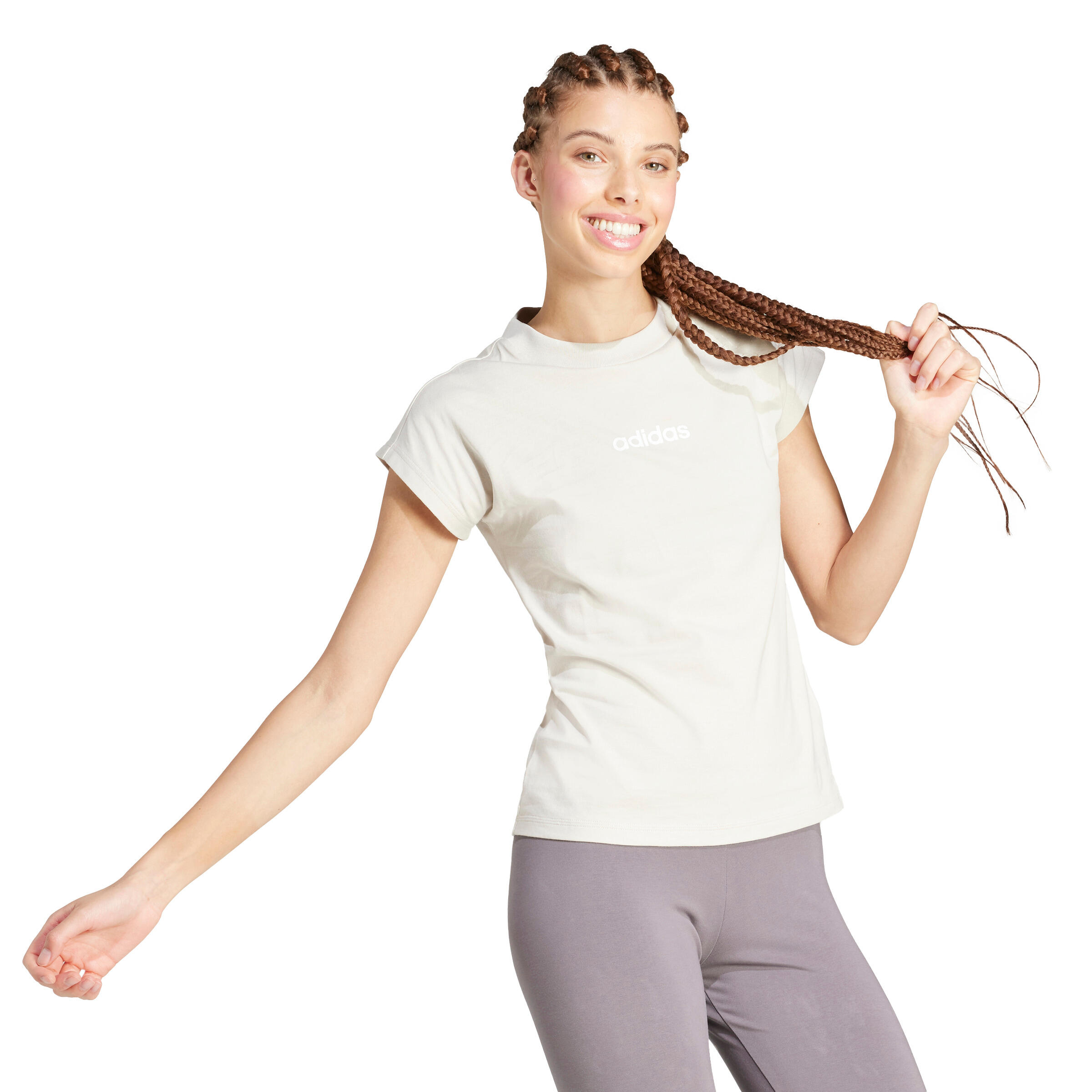 Dames-T-shirt adidas Essentials Linear 3/6