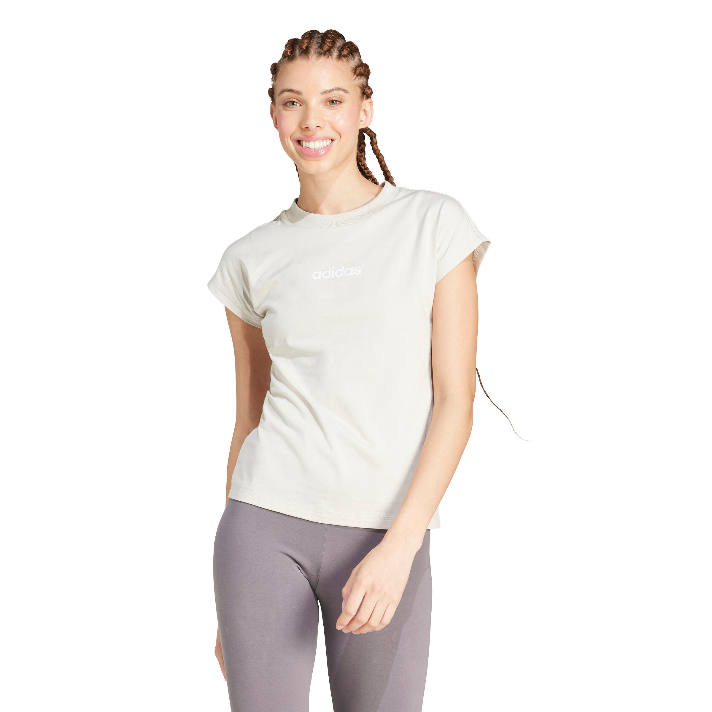 Dames-T-shirt adidas Essentials Linear 2/6