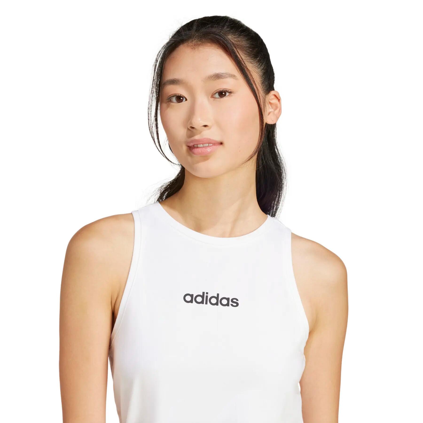 Slim fit katoenen tanktop voor vrouwen adidas Essentials Linear 5/6