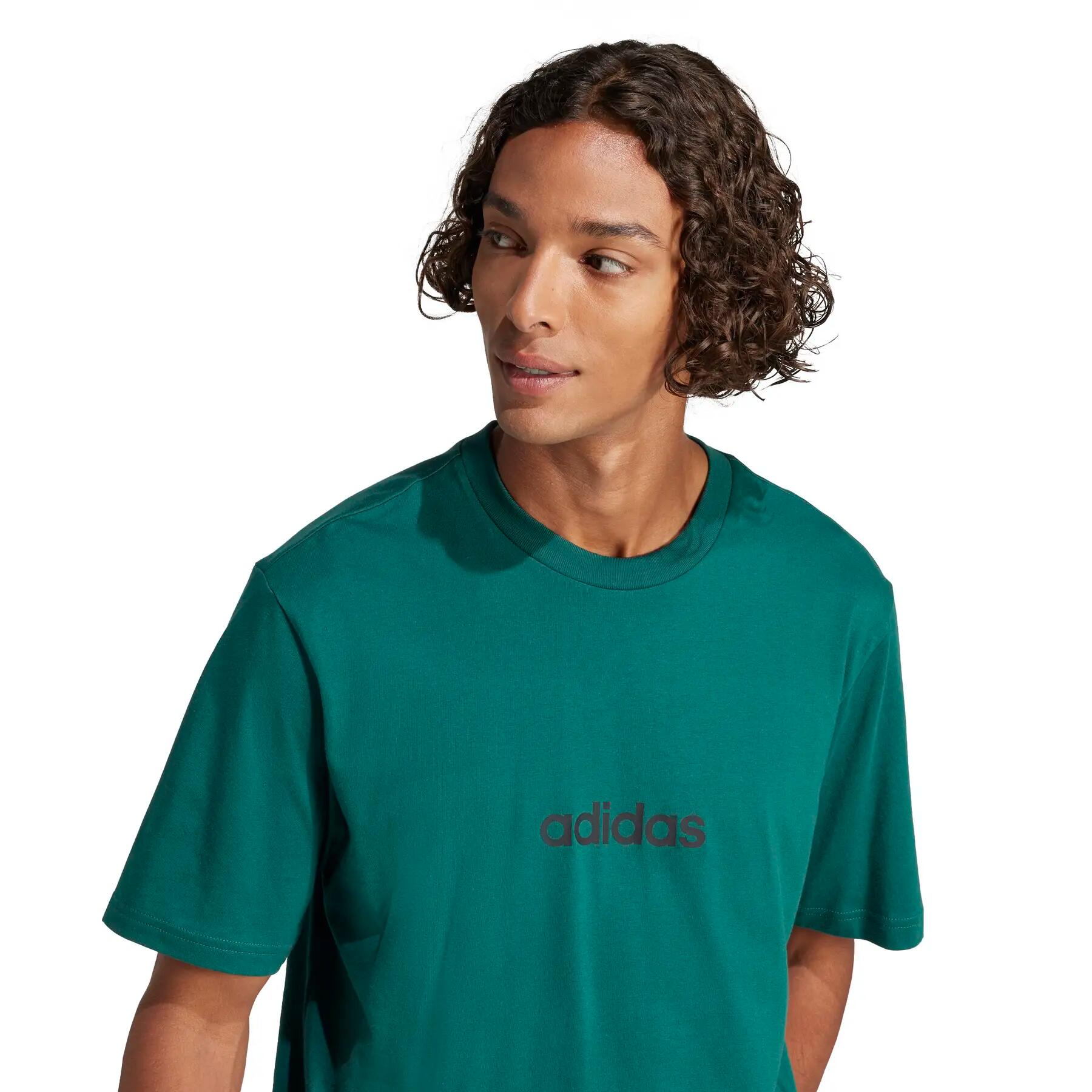 T-shirt van eenvoudige jersey adidas Essentials Linear 5/6