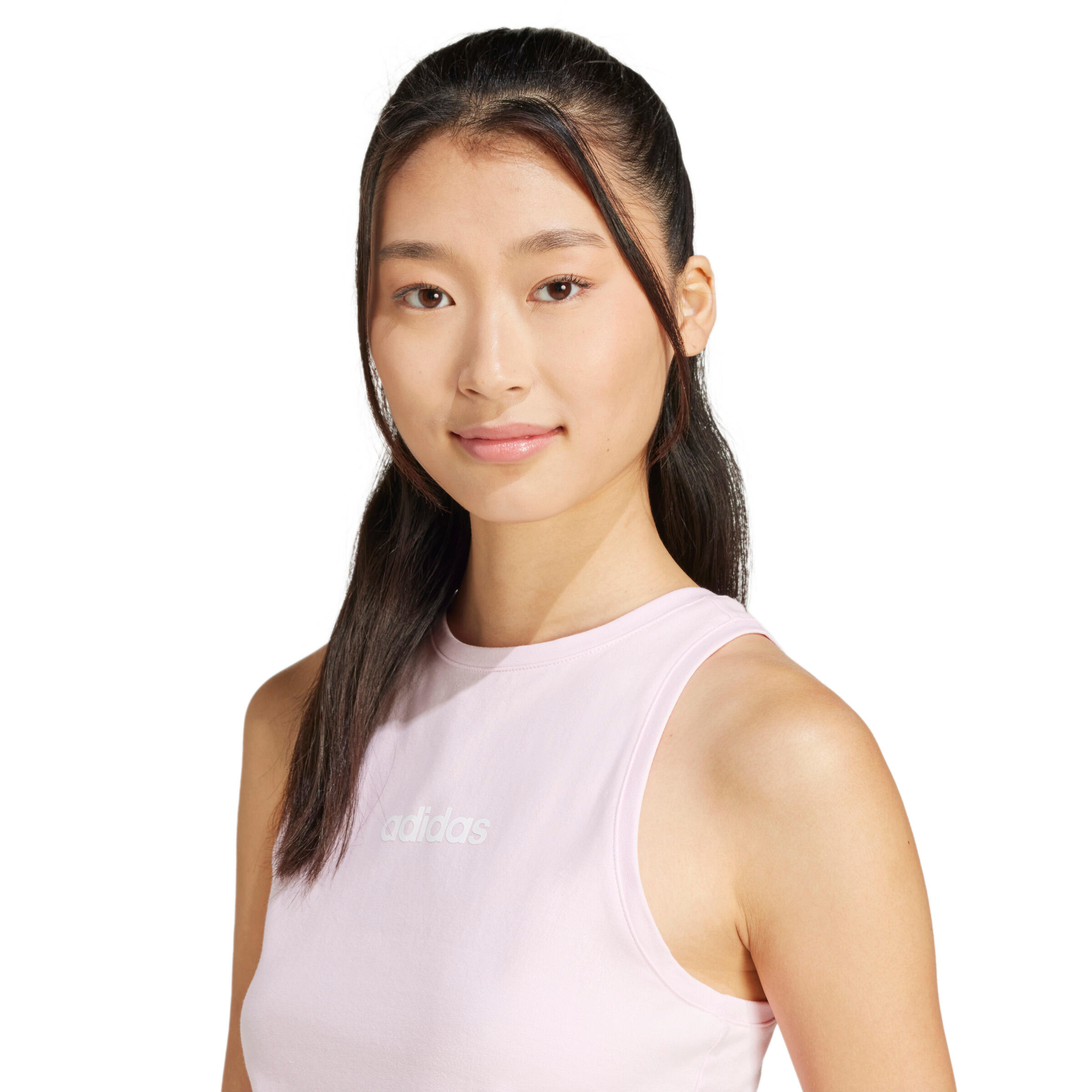 Slim fit katoenen tanktop voor vrouwen adidas Essentials Linear 5/6