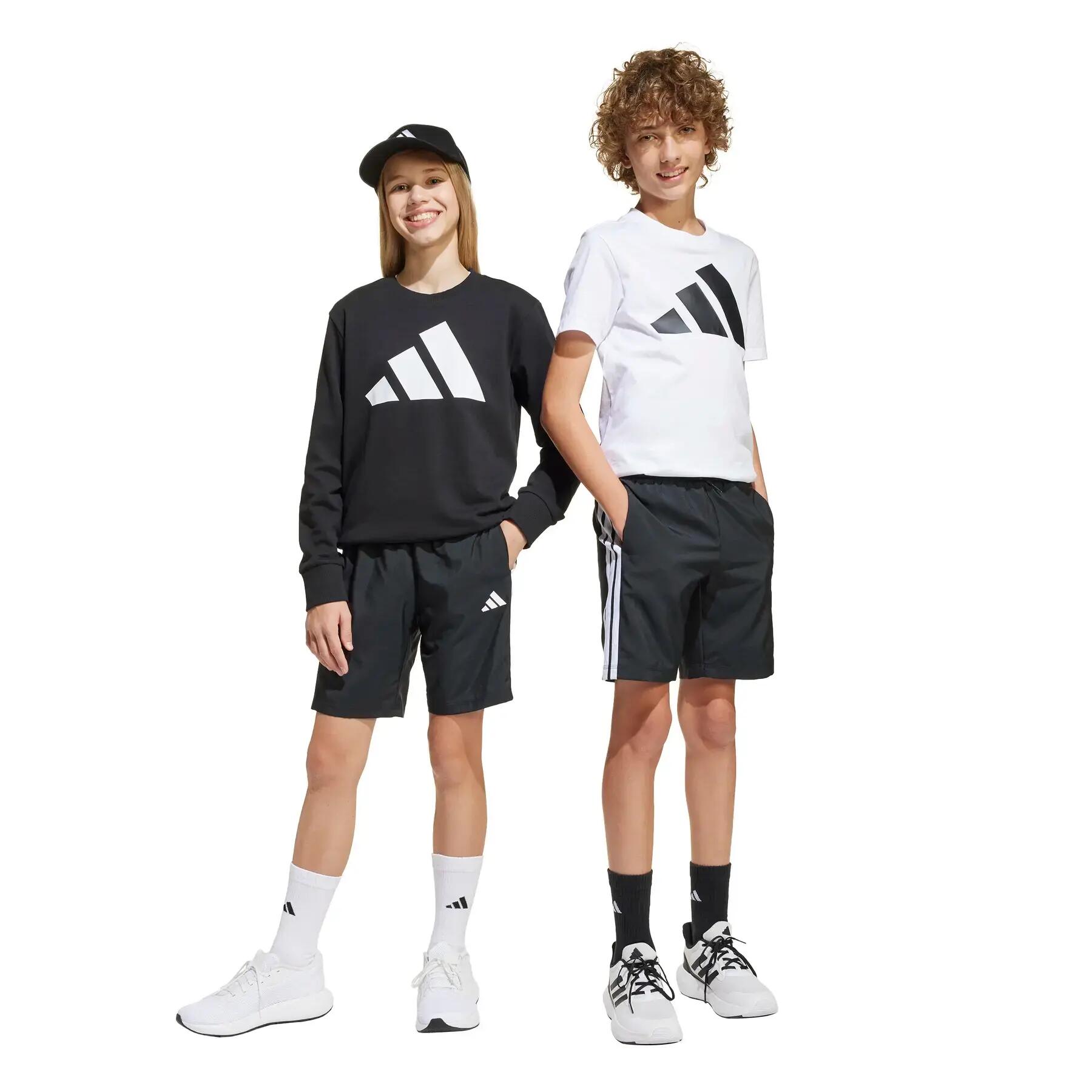 Pantaloncino ragazzo adidas essentials big logo - nero 4/7