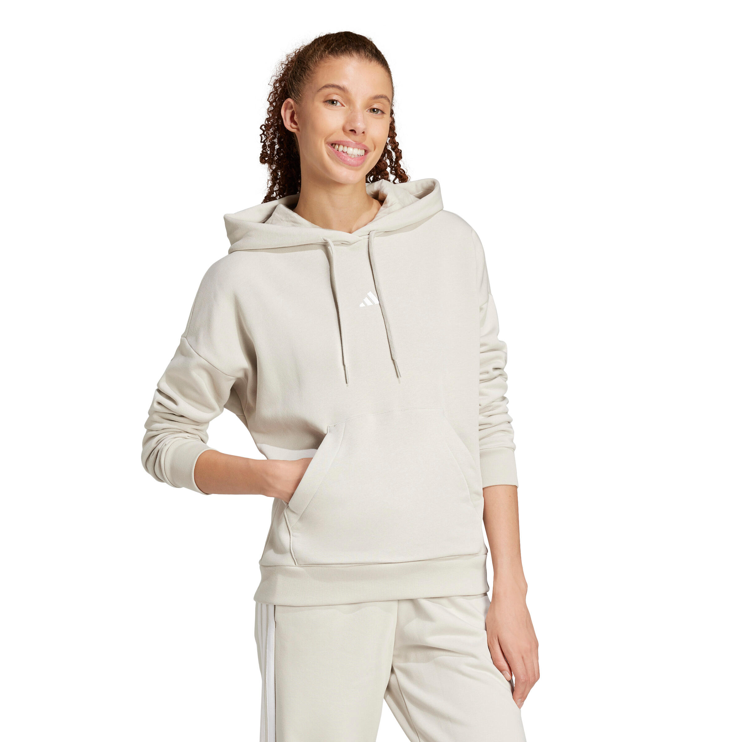 Hoodie Damen adidas Essentials Small Logo Feel Cozy 3/6