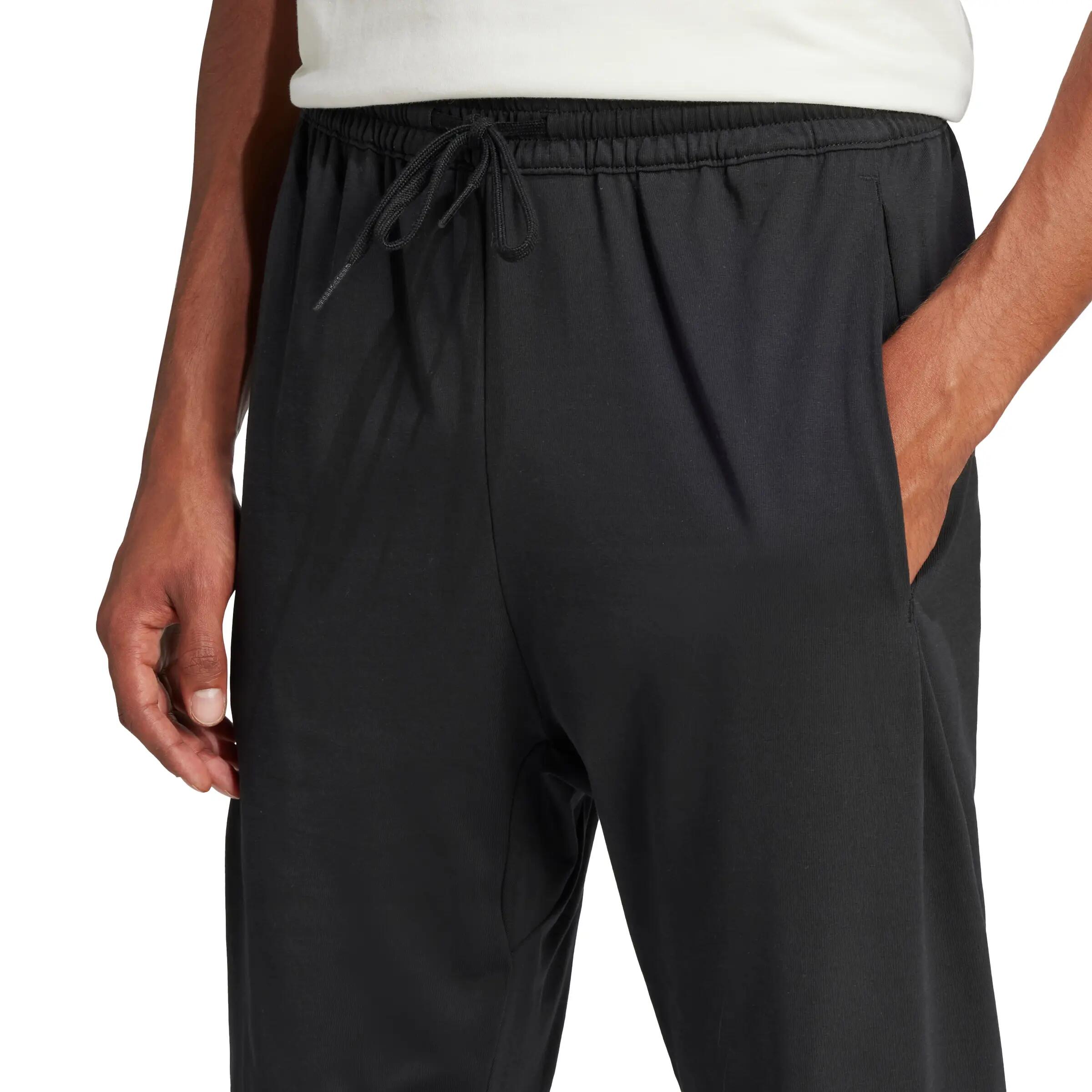 Pantaloni Adidas Essentials Linear Fitness Uomo - Nero Blu 5/6