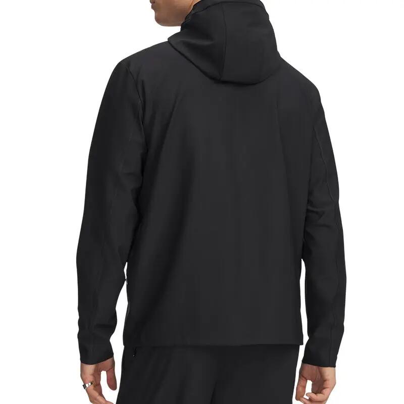 Chaqueta con Capucha Unstoppable Entrenamiento para Hombre Negro, Plateado 3/4