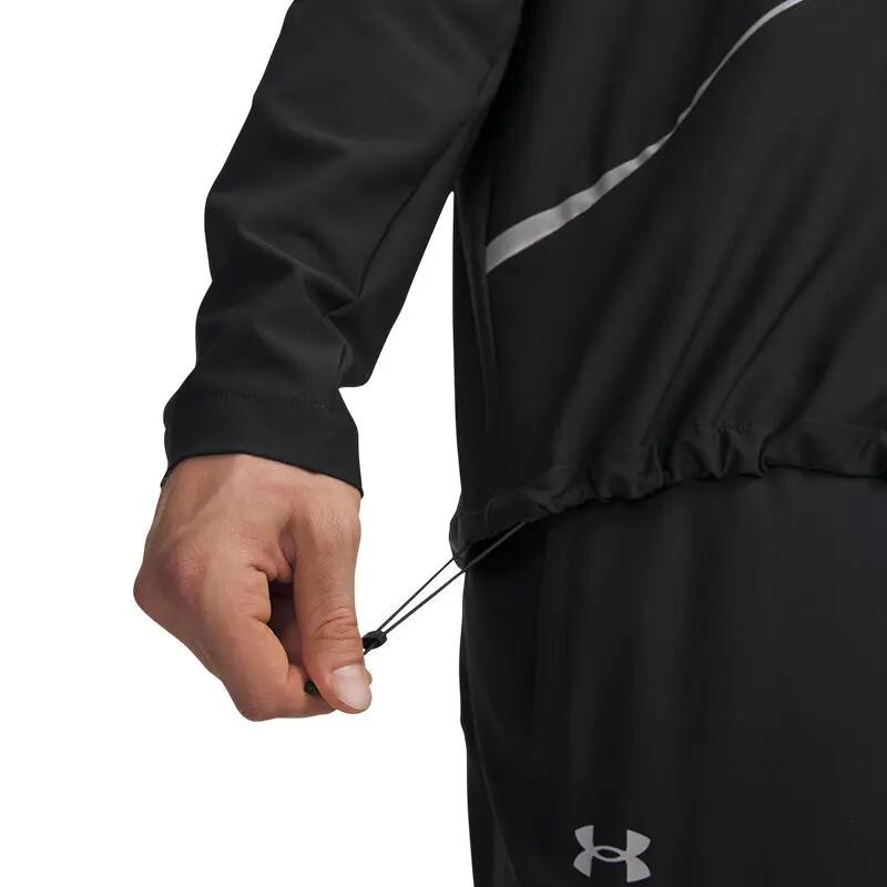 Chaqueta con Capucha Unstoppable Entrenamiento para Hombre Negro, Plateado 4/4