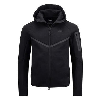 Ritshoodie tech fleece zwart - hv0949-010