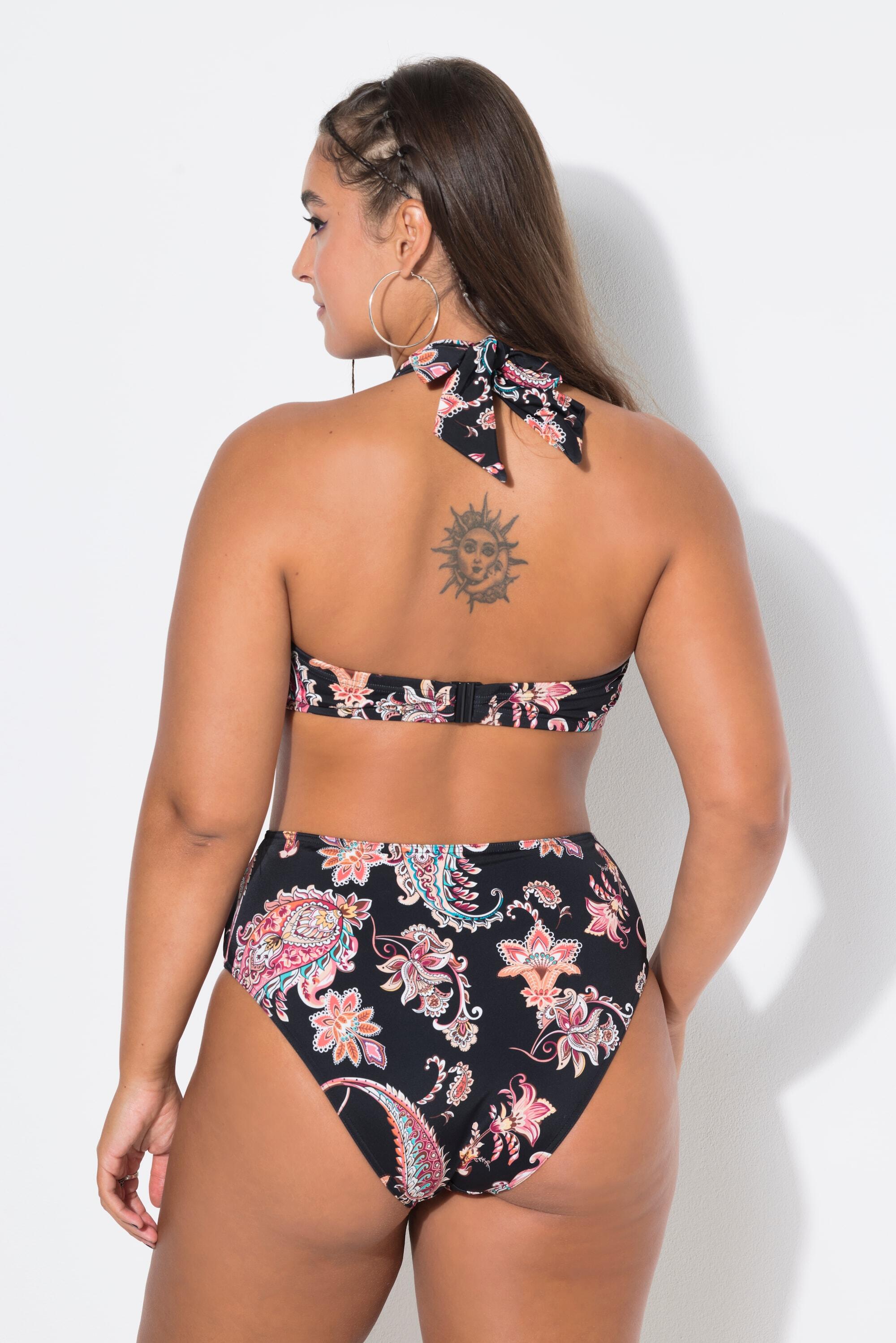 Damen Bikini-Top Softcups drapierte Büste Paisley 2/5