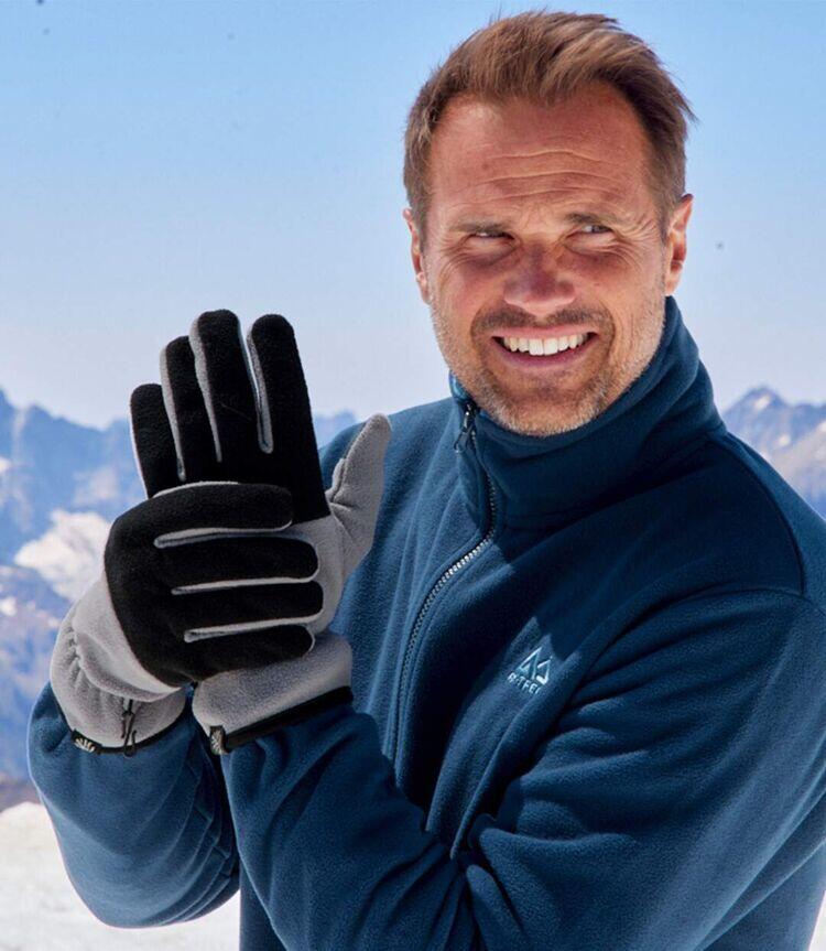 Gants Tactiles en Polaire Bicolore 2/4
