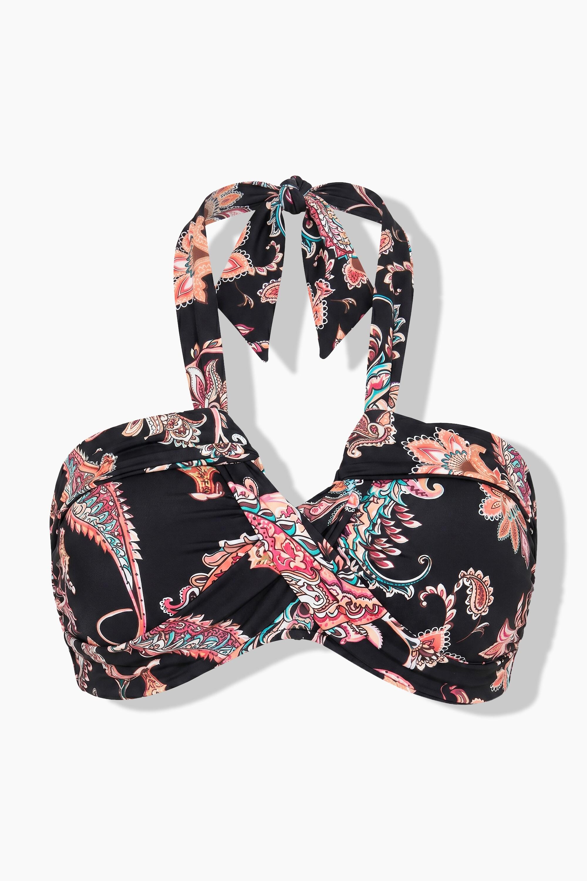 Damen Bikini-Top Softcups drapierte Büste Paisley 5/5