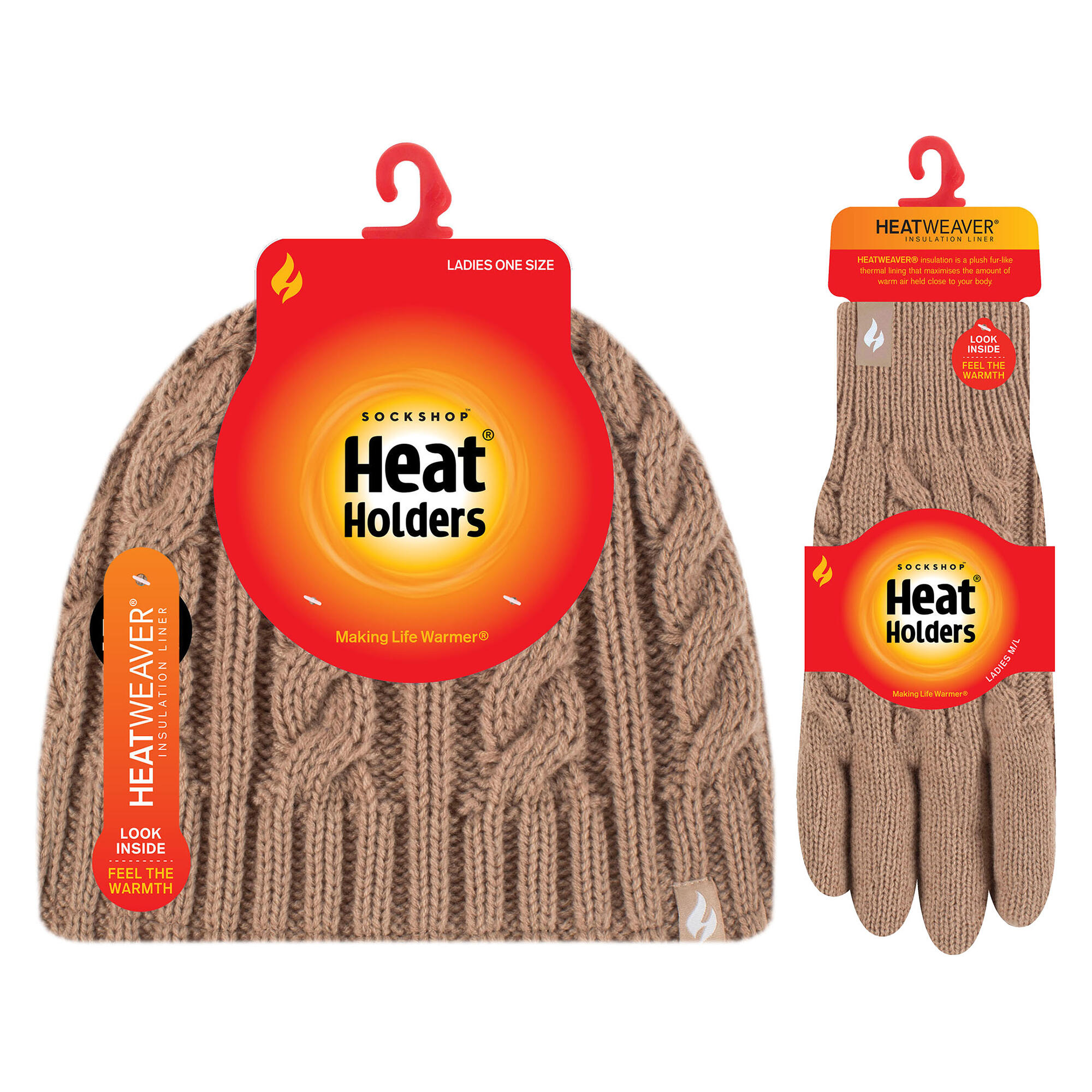 Heat Holders - Winter Mütze und Handschuhe Set Damen | Gestrickt und Warm 2/5