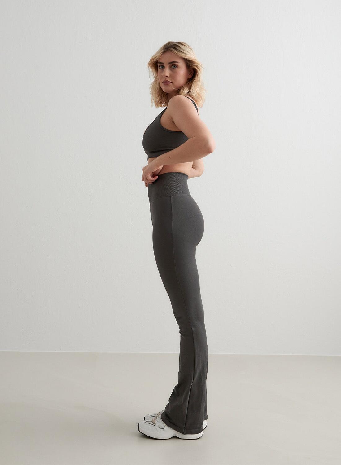 Shadow Grey Shape Seamless Flare Tights 5/7