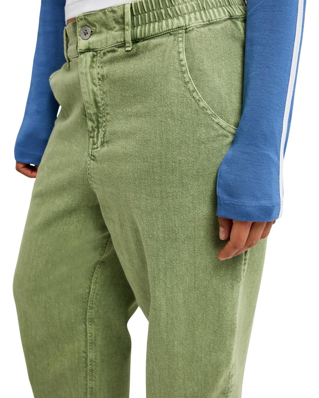 Pantalón de cintura elástica BREAK MY SOUL Verde Mujer 4/4