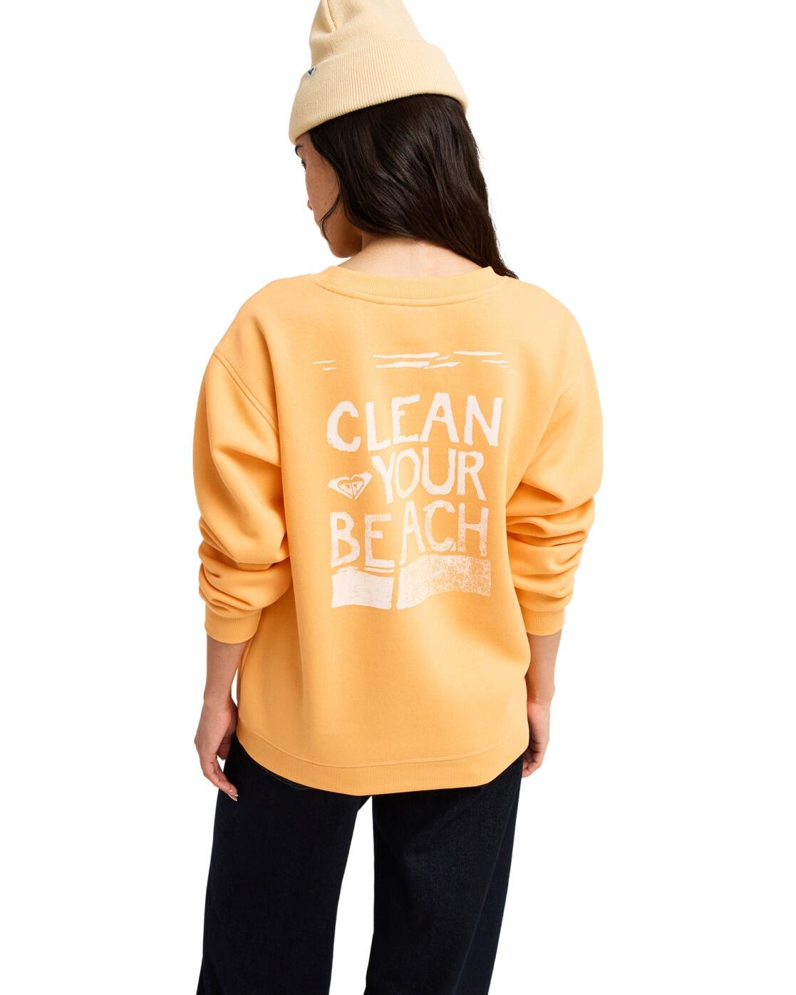 Sudadera SURF STOKED BRUSHED Naranja Mujer 2/4