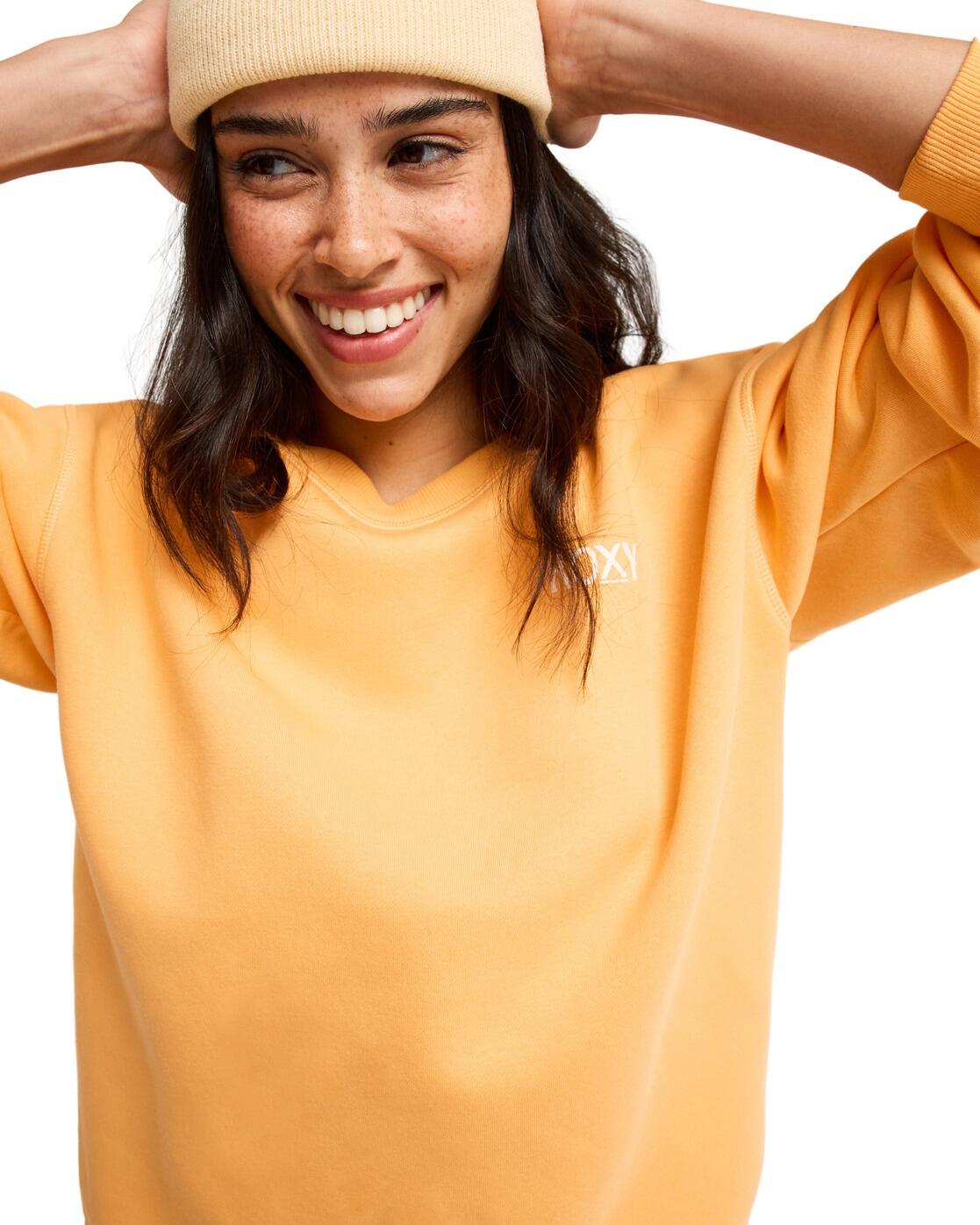 Sudadera SURF STOKED BRUSHED Naranja Mujer 4/4