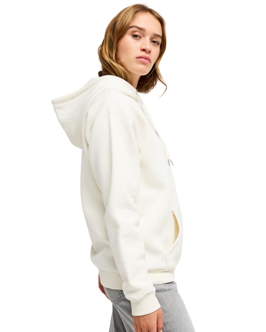 Sudadera con capucha SURF STOKED BRUSHED ART Blanco Mujer 3/4