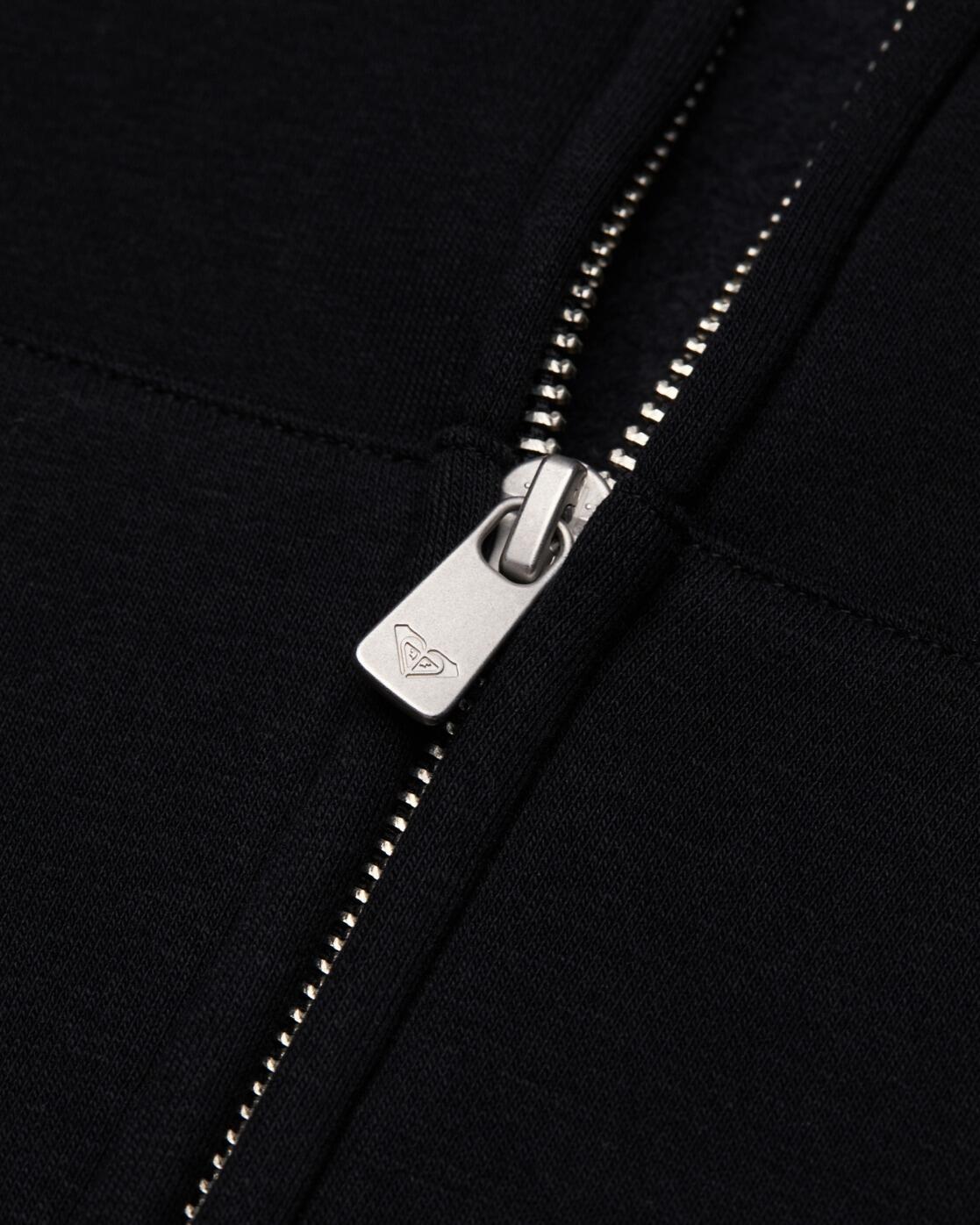 Sweat capuche zippé SURF FEELING BRUSHED Noir Fille 3/4