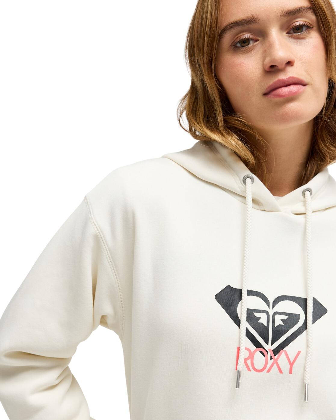 Sudadera con capucha SURF STOKED BRUSHED ART Blanco Mujer 4/4