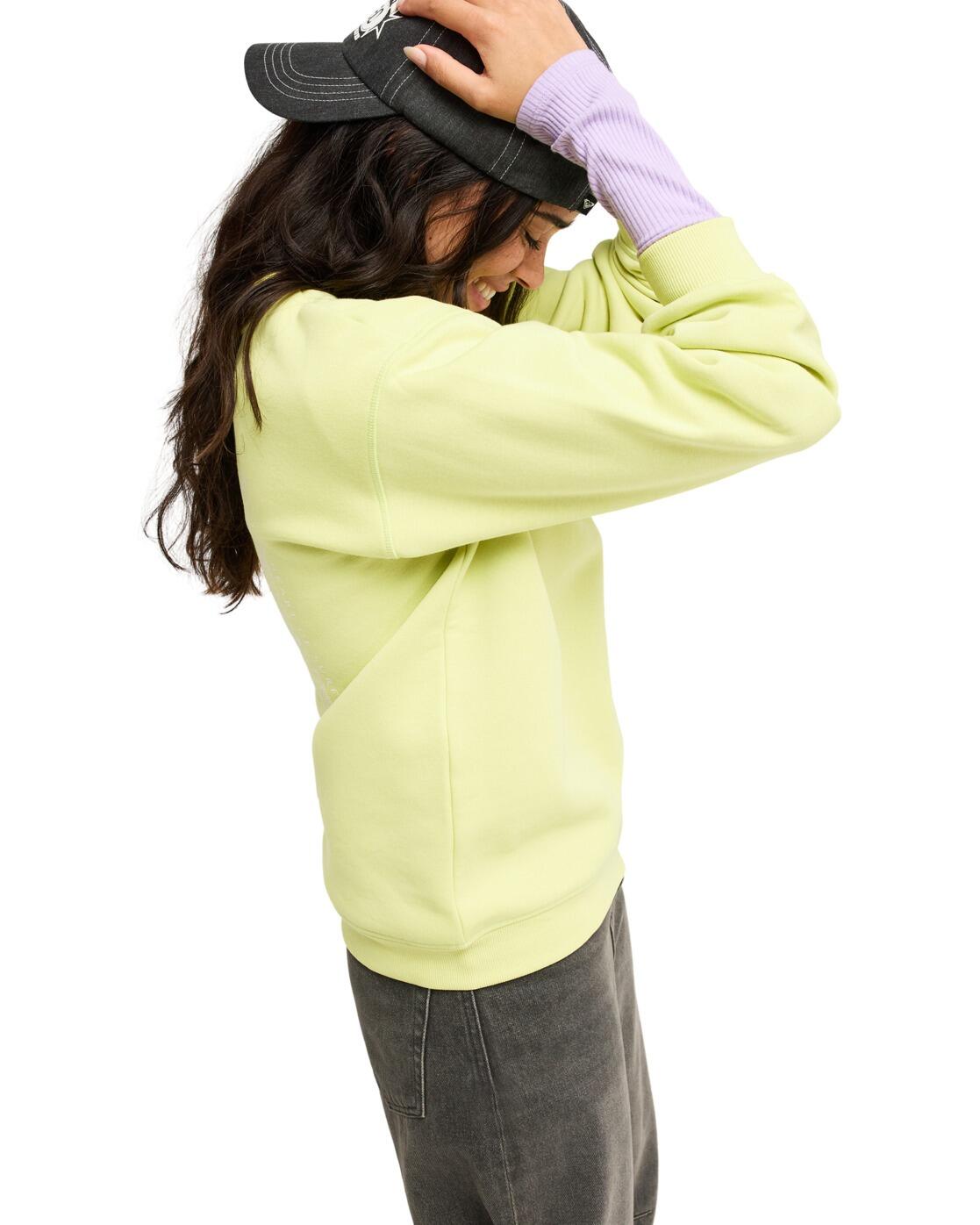 Sudadera SURF STOKED BRUSHED Verde Mujer 3/4