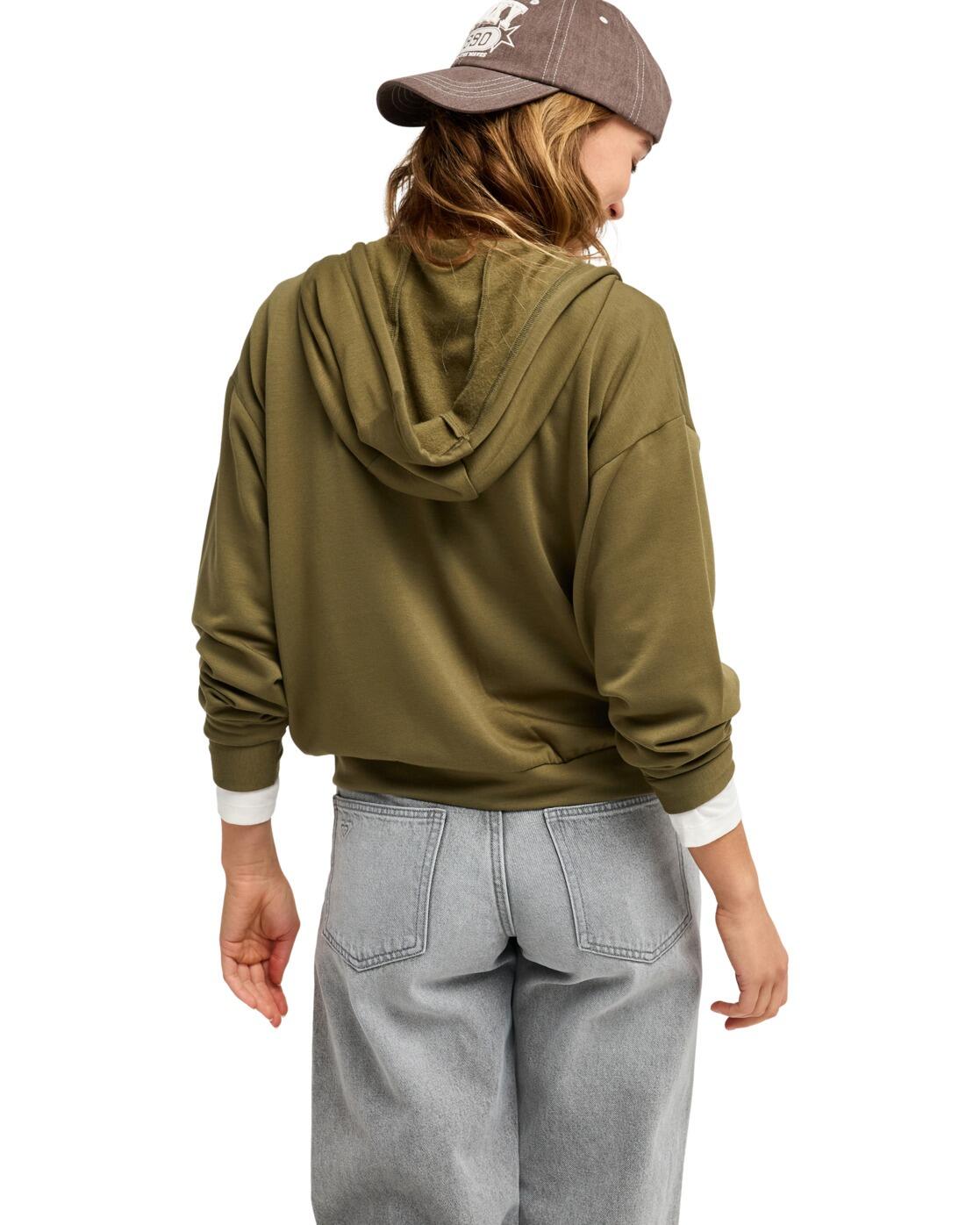 Sudadera con Capucha y Cremallera SURFING BY DAYLIGHT Verde Mujer 2/4