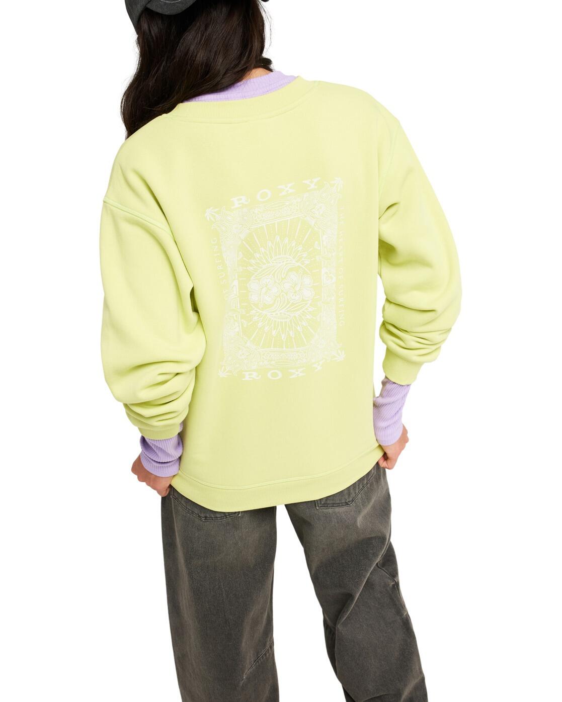Sudadera SURF STOKED BRUSHED Verde Mujer 2/4