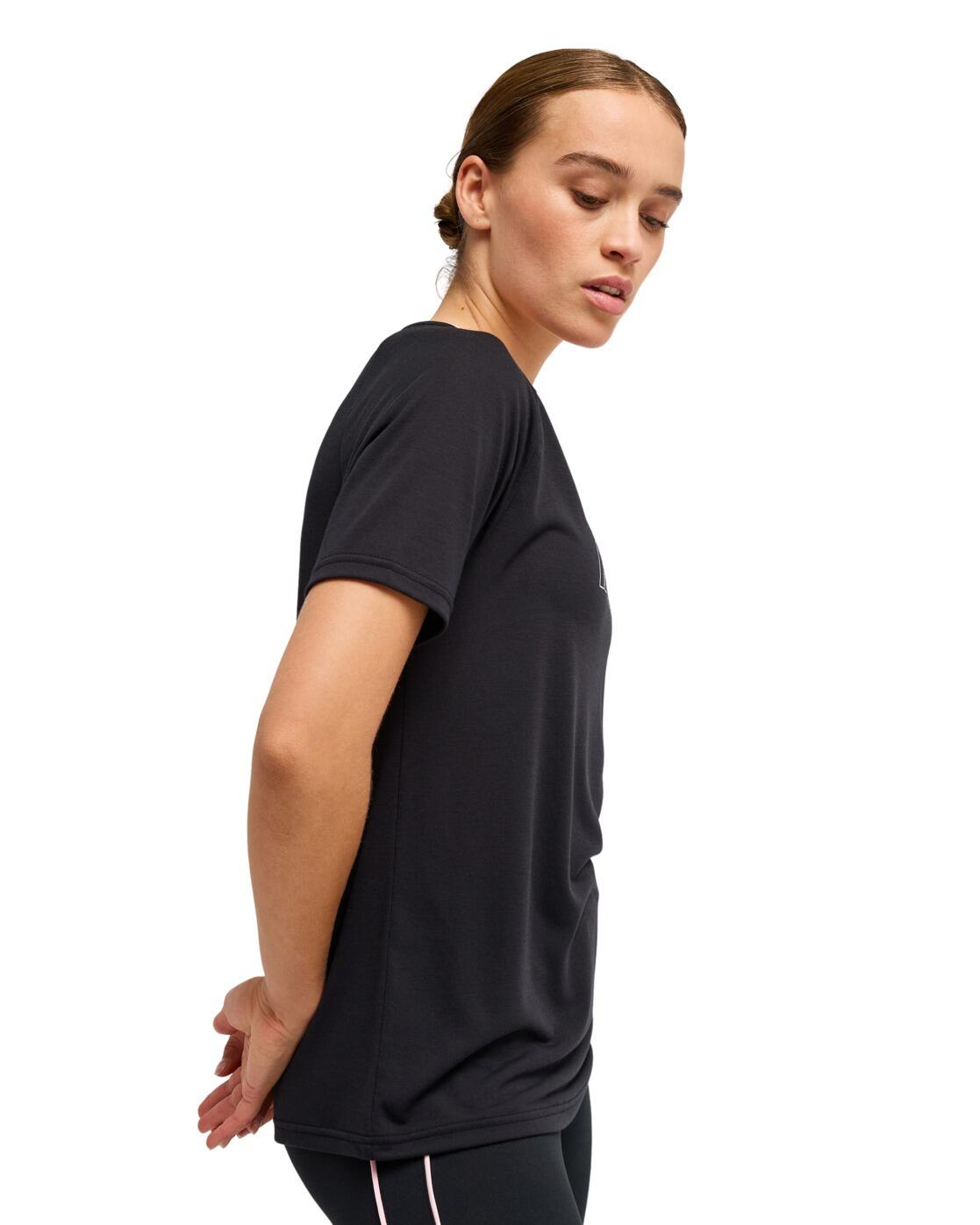 Camiseta técnica EVERYDAY FLOW Negro Mujer 3/4