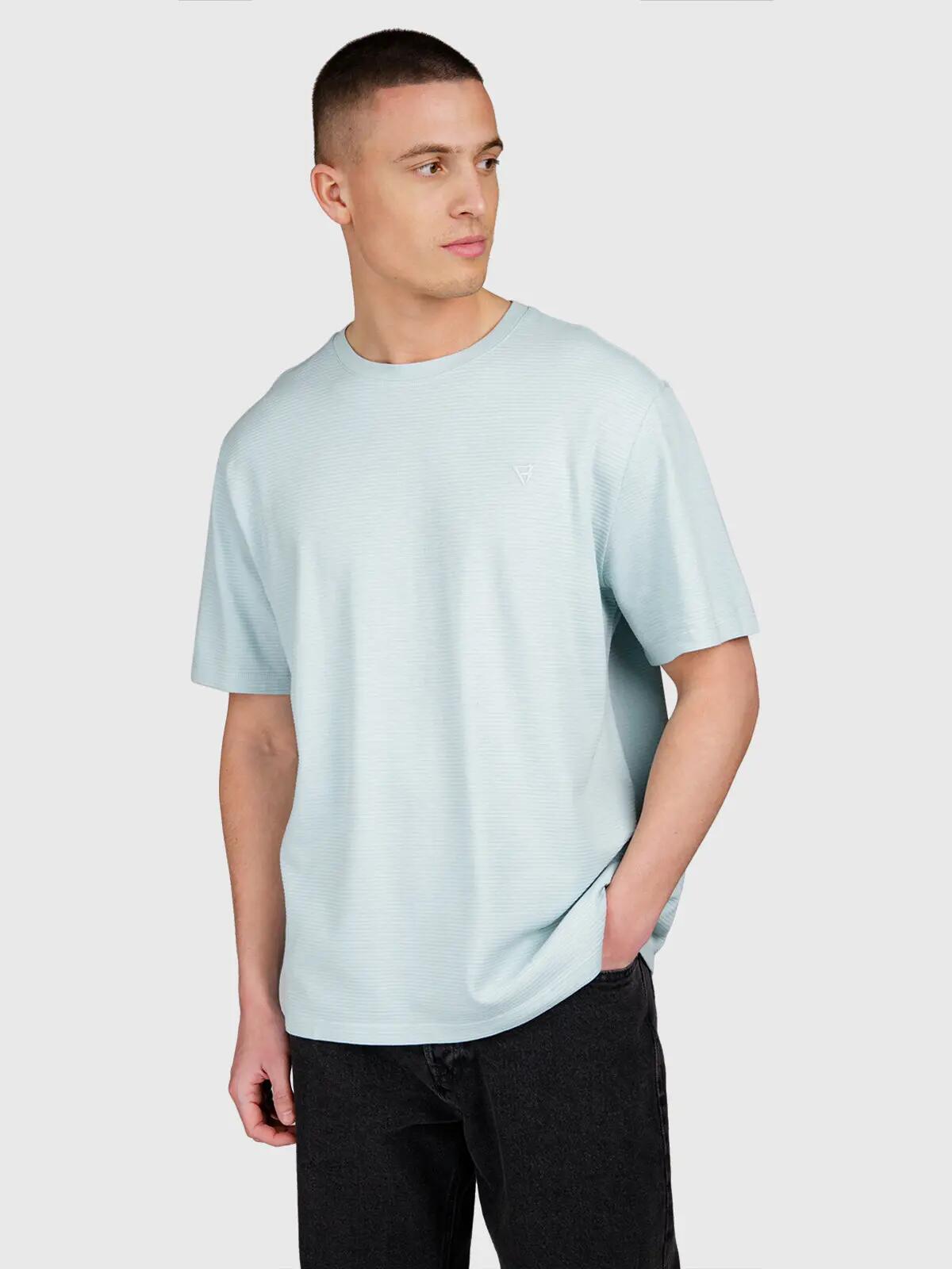 Dozan Heren T-Shirt Fashion Regular Fit Crewneck Mist 4/6