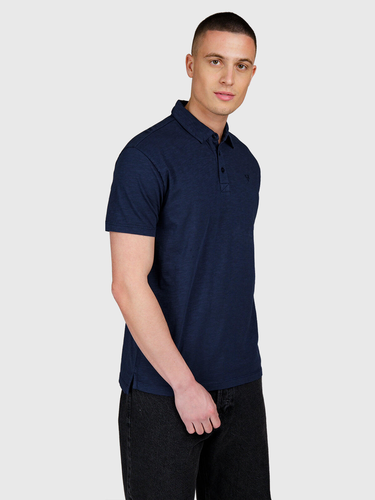 Palorai Heren Polo met korte mouwen Mode Regular Fit Indigo Blue 5/6