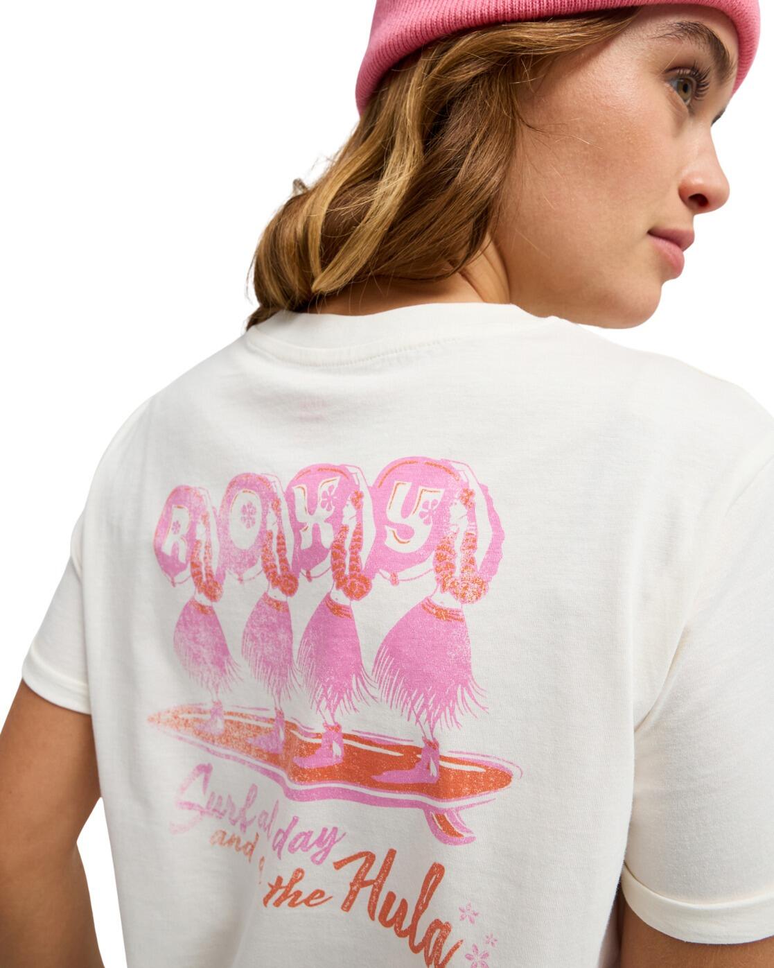 Camiseta de manga corta OCEANREGULAR POSTER Blanco Mujer 4/4