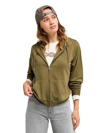 Sweat à capuche zippé SURFING BY DAYLIGHT Rouge Femme
