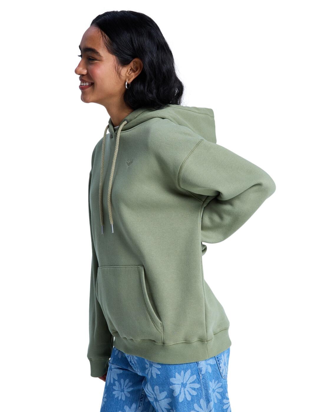 Sudadera con capucha SURF STOKED BRUSHED Verde Mujer 3/4