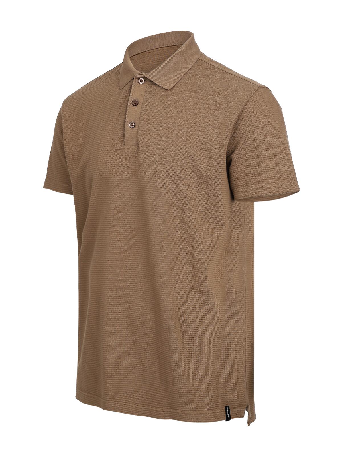 Domo Heren Polo met korte mouwen Mode Lichtgewicht Regular Fit Shitake 3/7